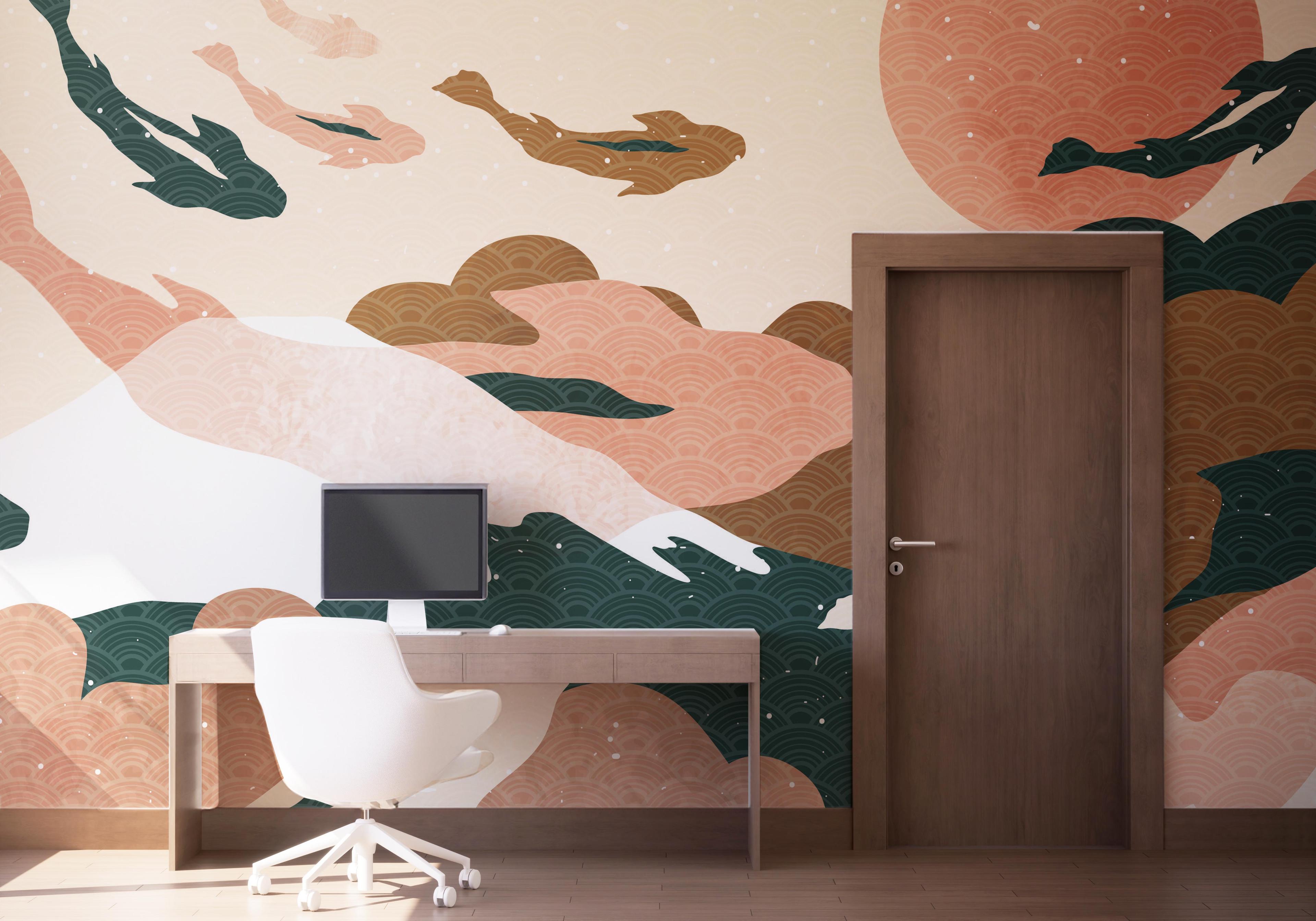 Fototapete Koi Fish Ocean mockup 1