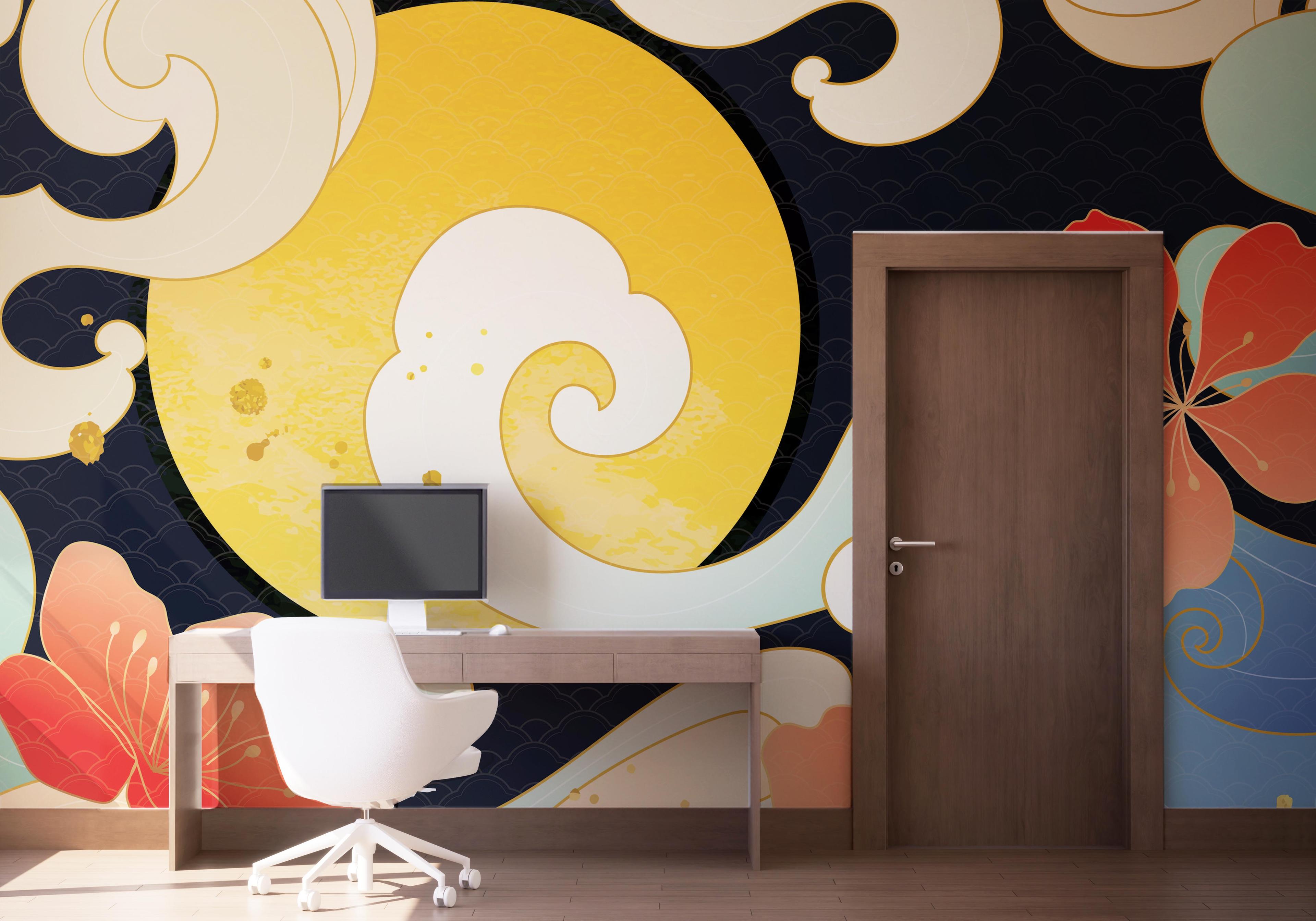 Fototapete Luxury Ocean Oriental mockup 1