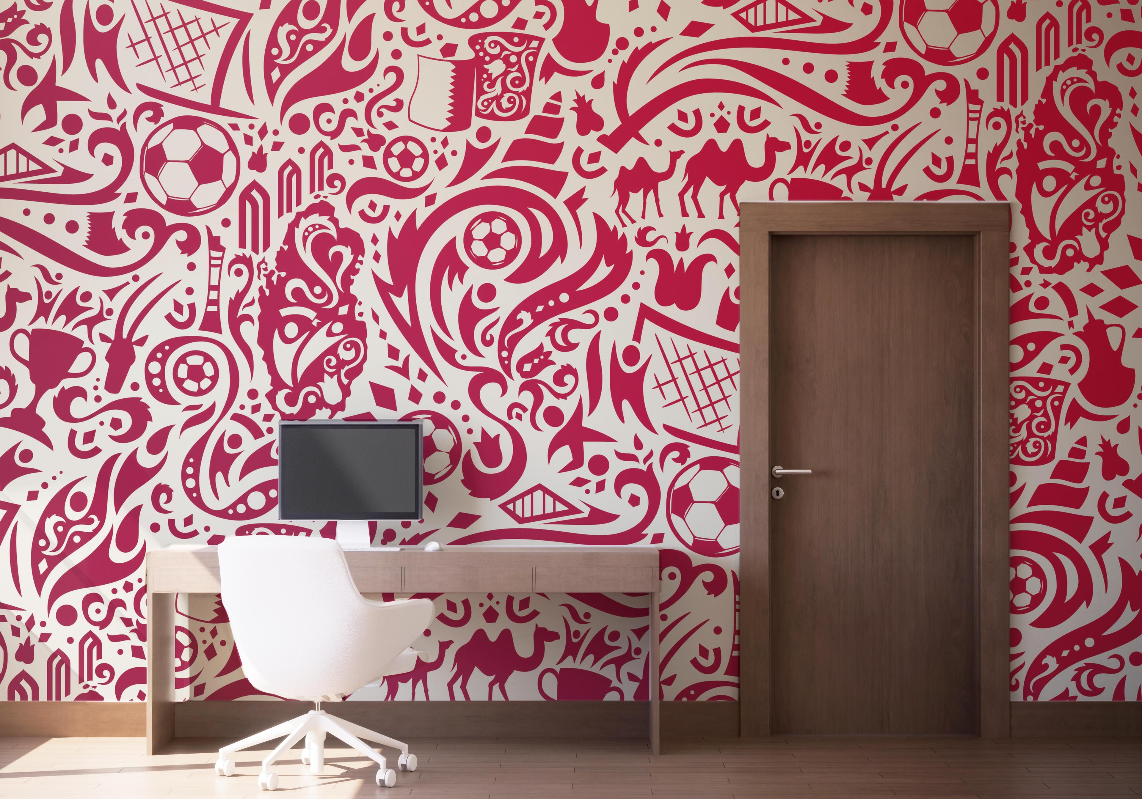 Fototapete Soccer Pattern mockup 1