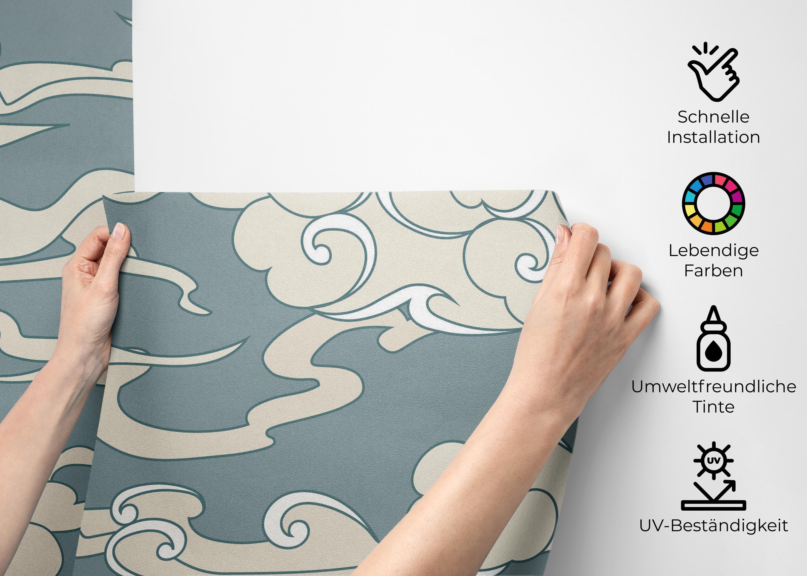 Fototapete Asiatic Clouds mockup 2