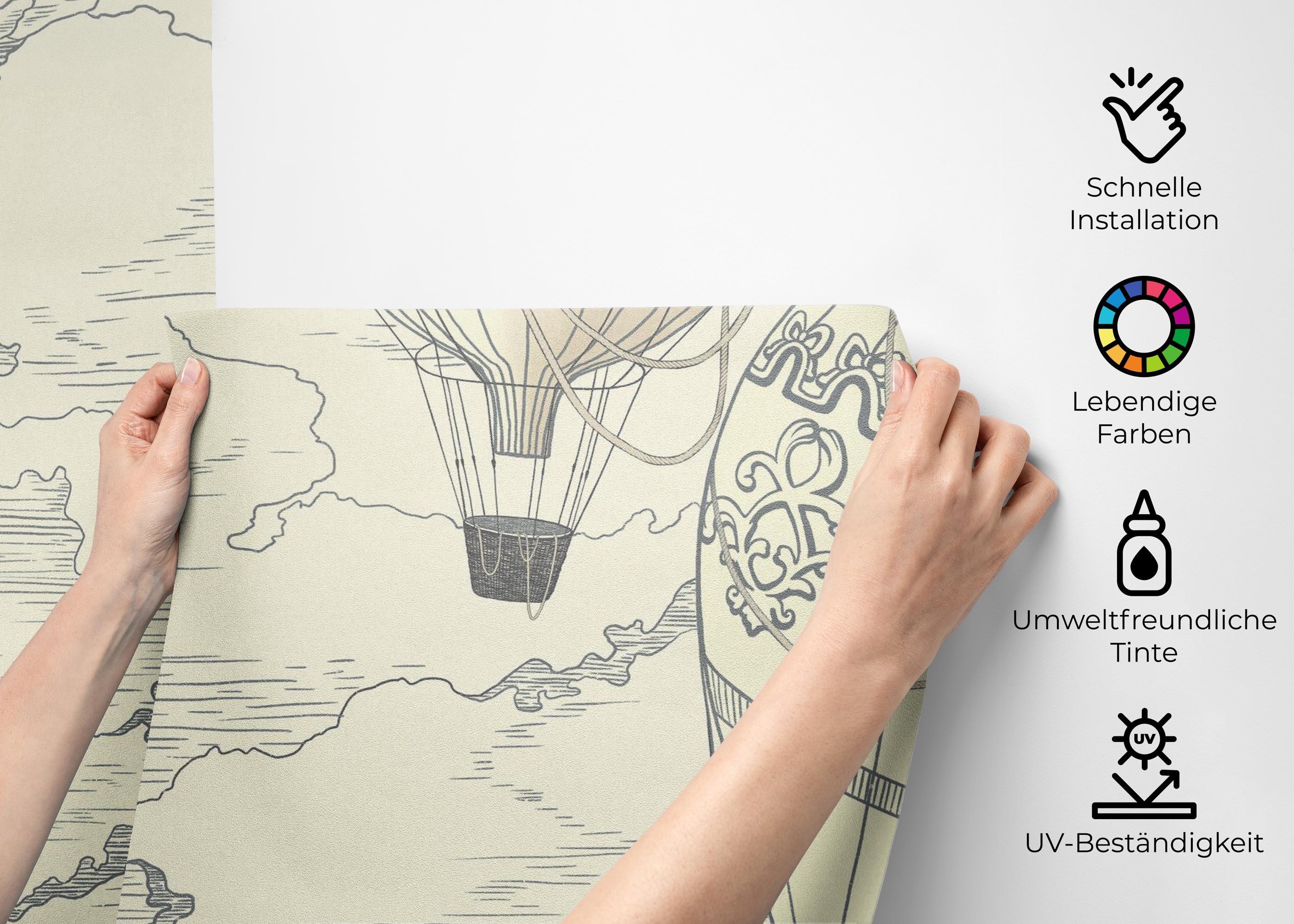 Fototapete Asiatic Drawing mockup 2