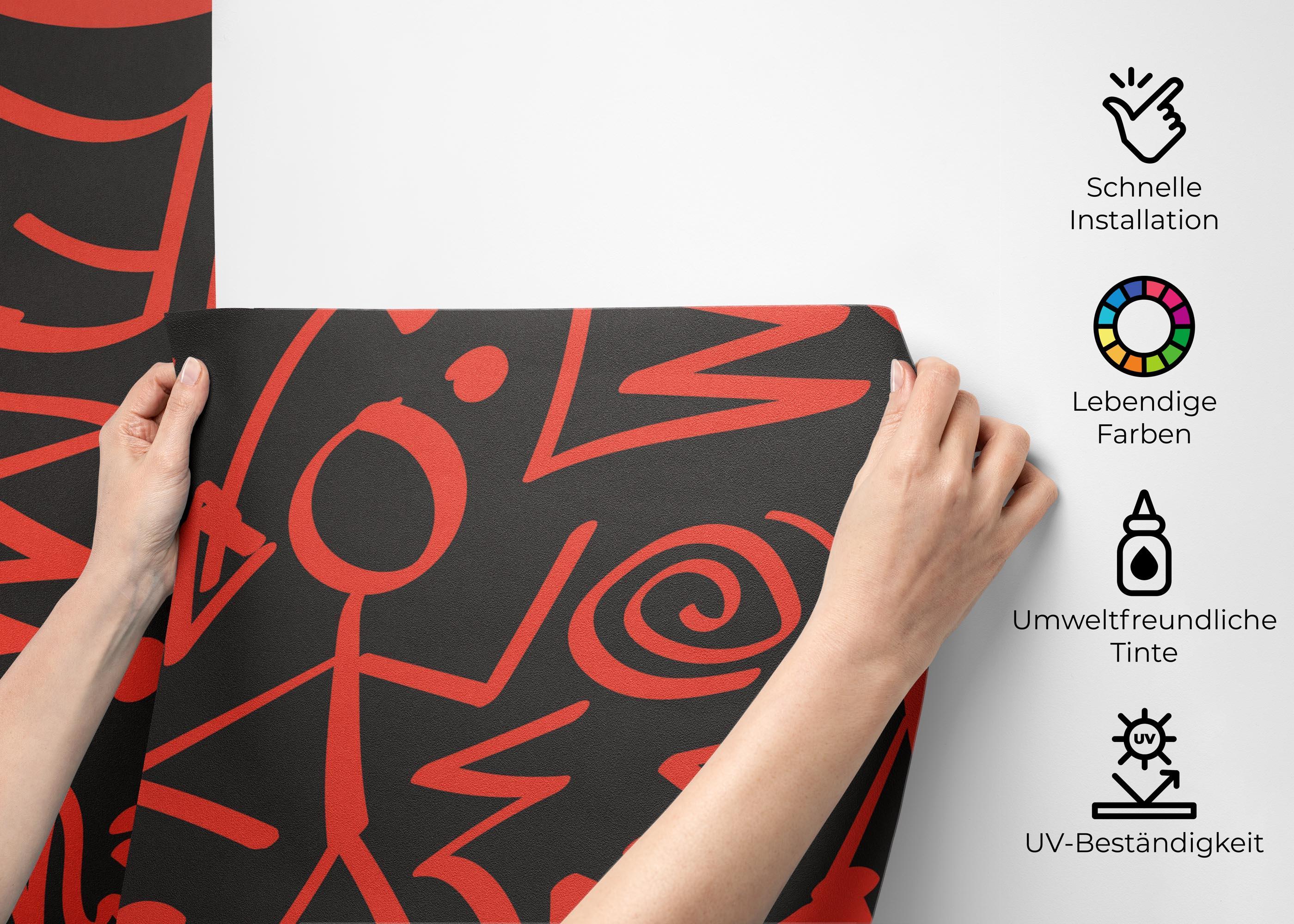 Fototapete Doodles Pattern mockup 2