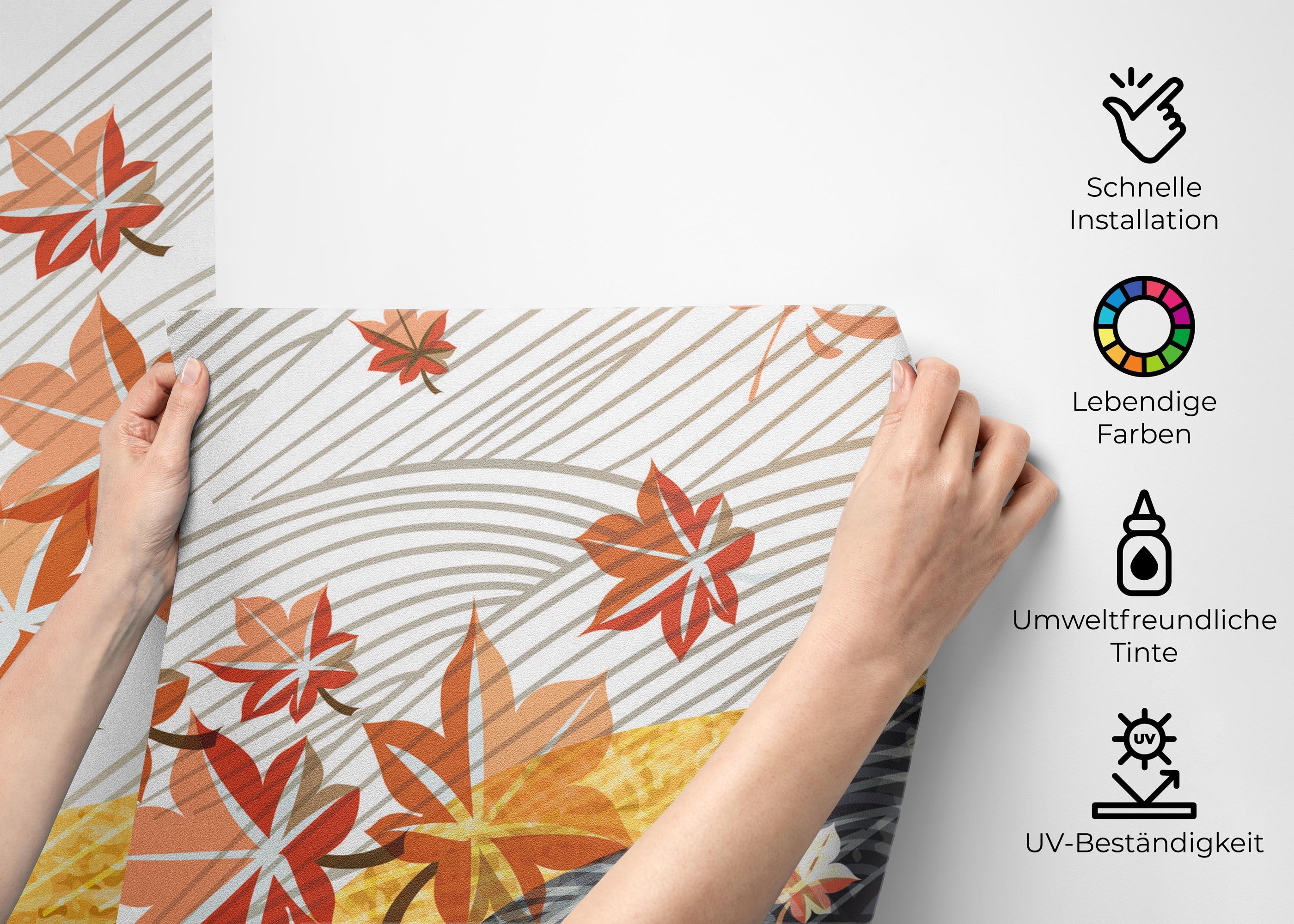 Fototapete Japanese Maple Leaf mockup 2