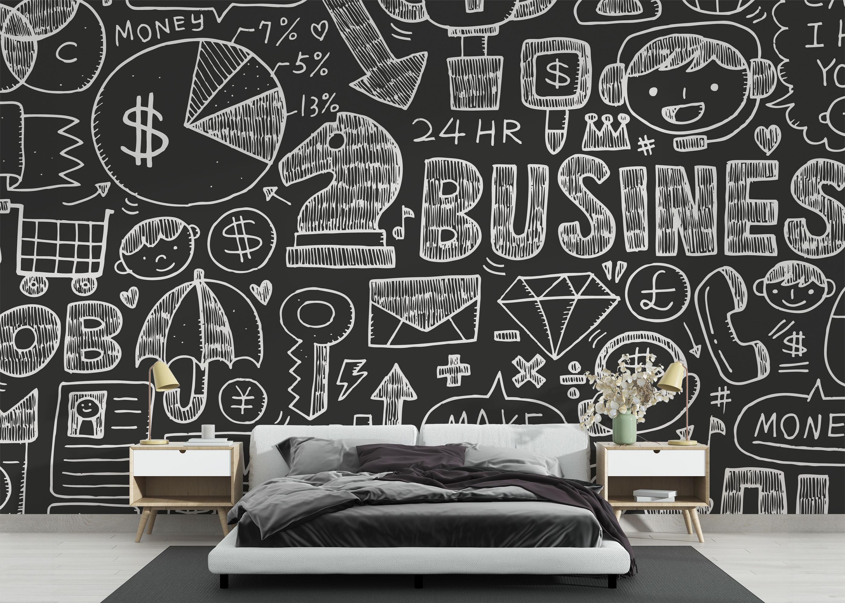 Fototapete Business Chalk Board mockup 3