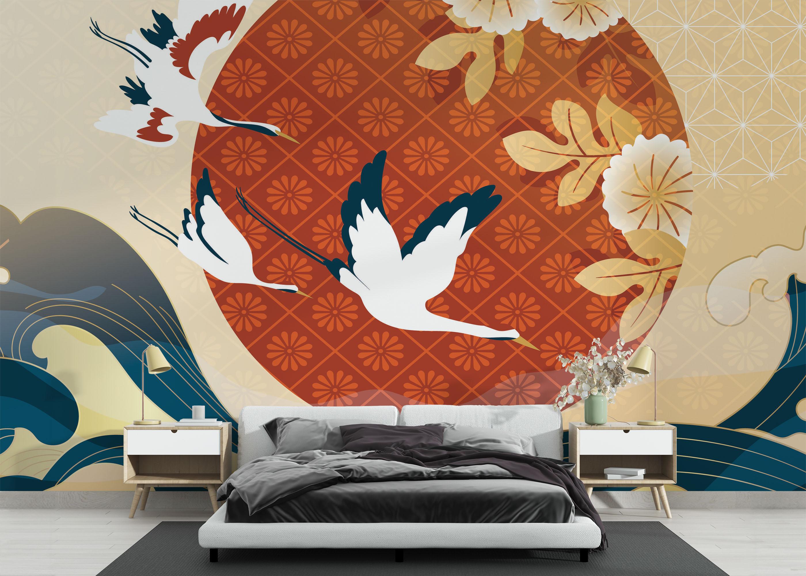 Fototapete Coplex Orental Drawing mockup 3