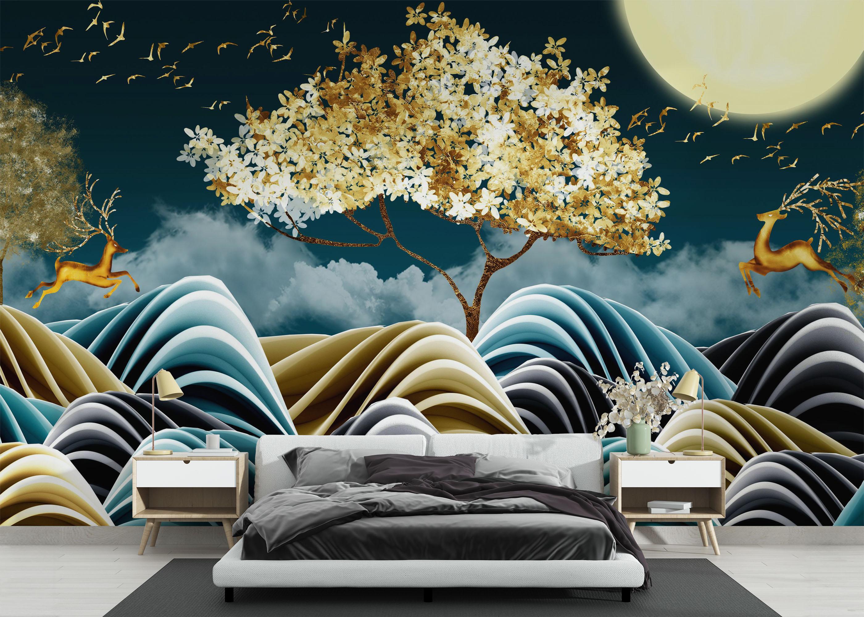 Fototapete Golden Story Night mockup 3