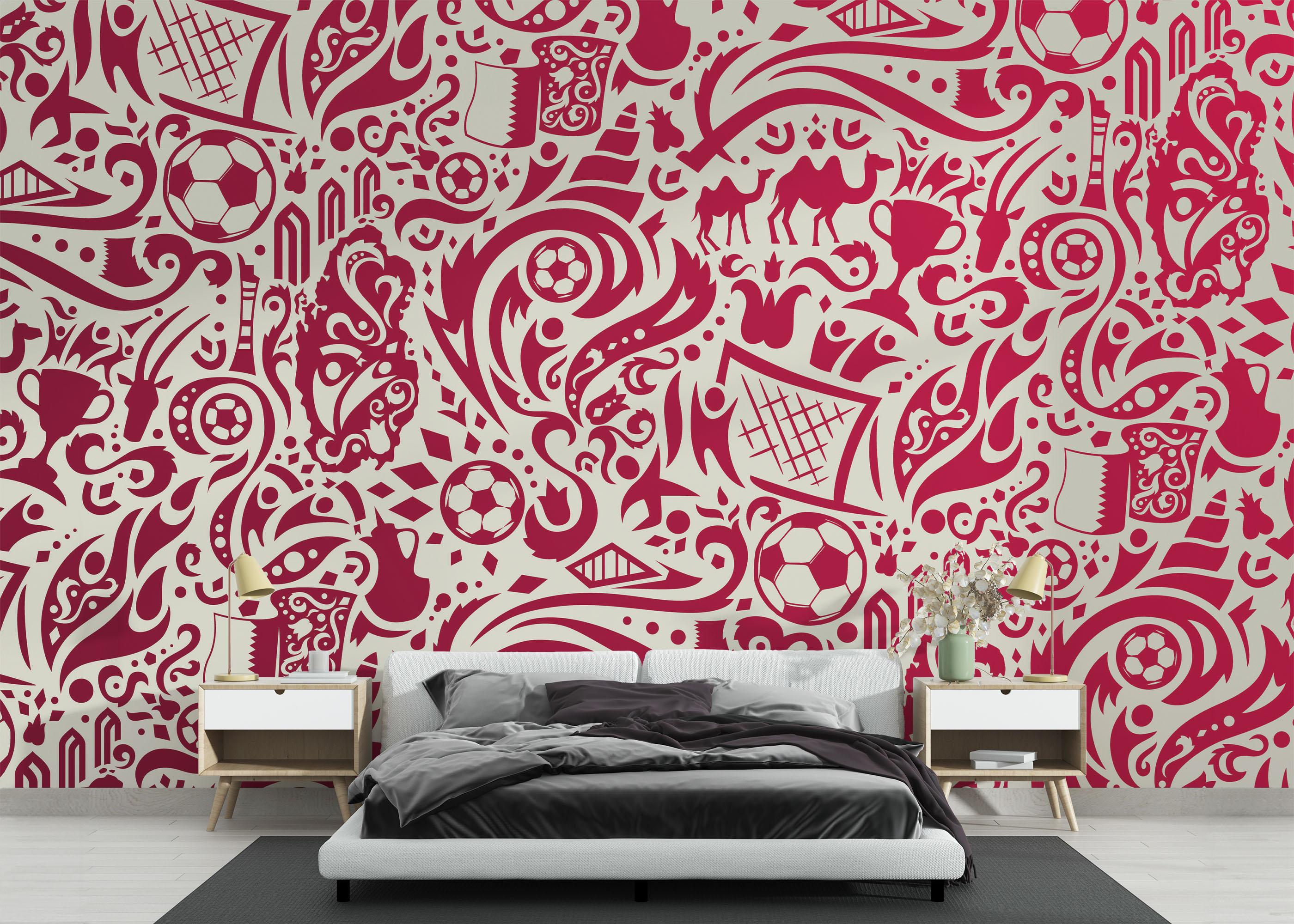 Fototapete Soccer Pattern mockup 3