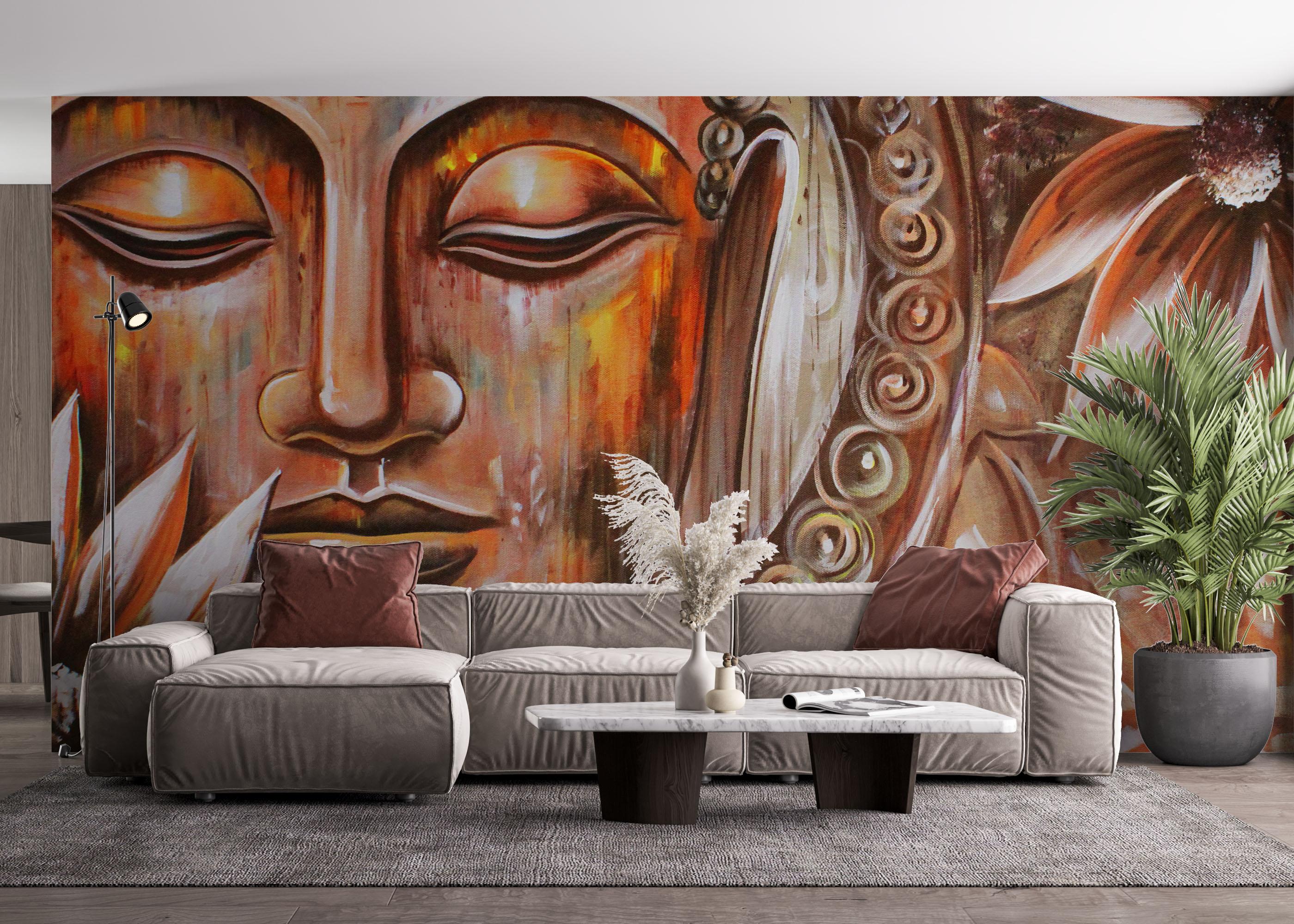 Fototapete Buddha Painting mockup 4