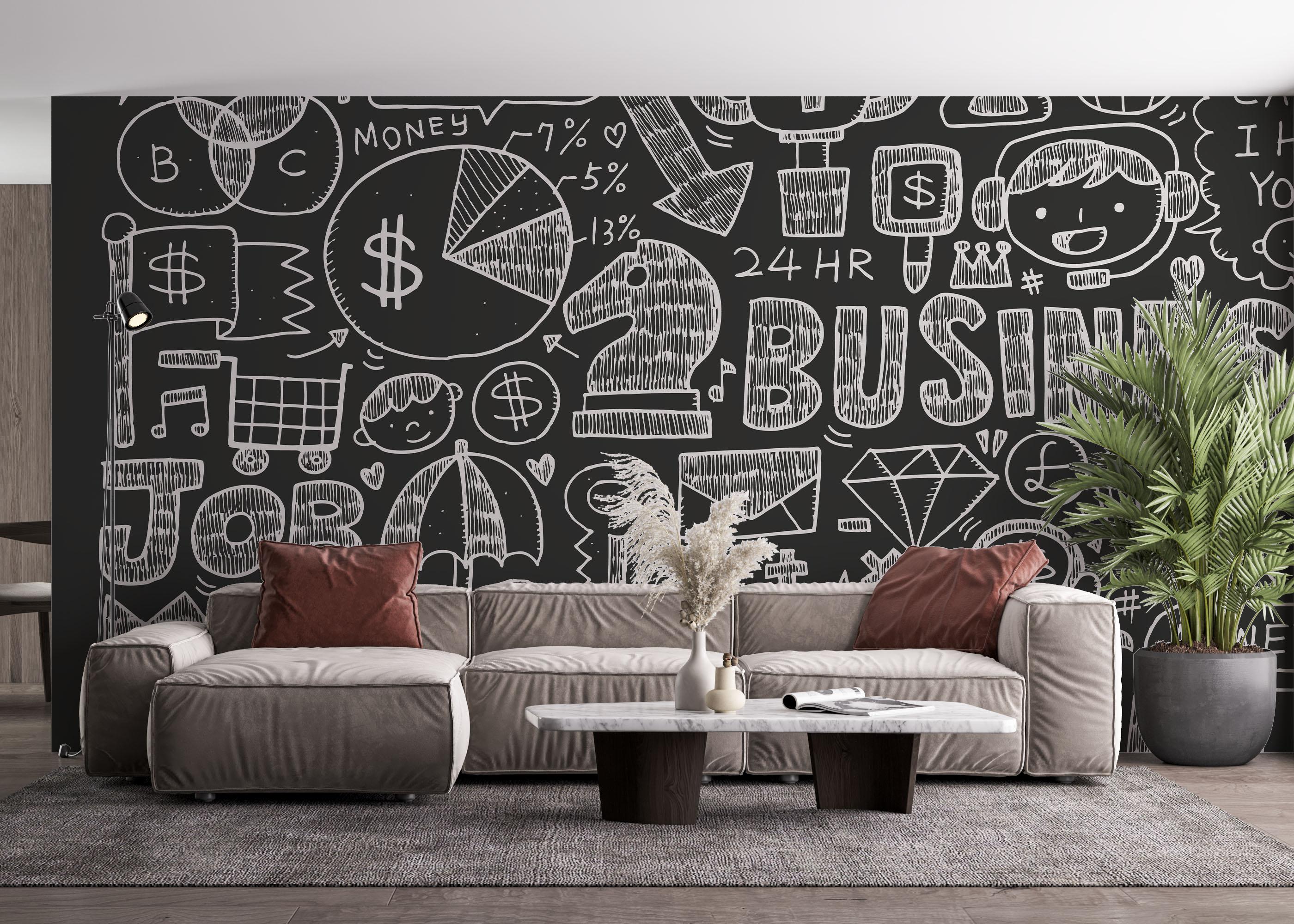 Fototapete Business Chalk Board mockup 4