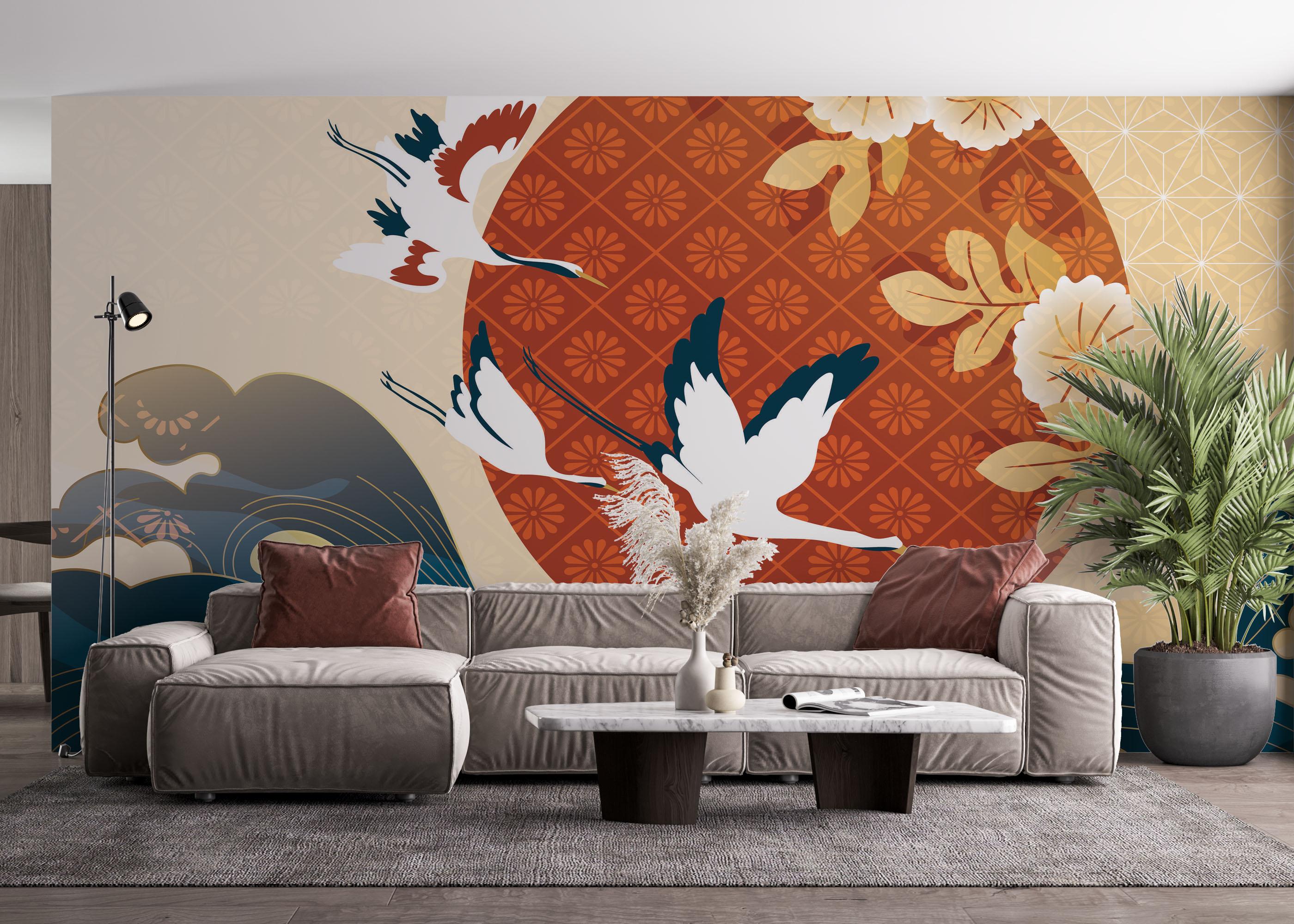 Fototapete Coplex Orental Drawing mockup 4