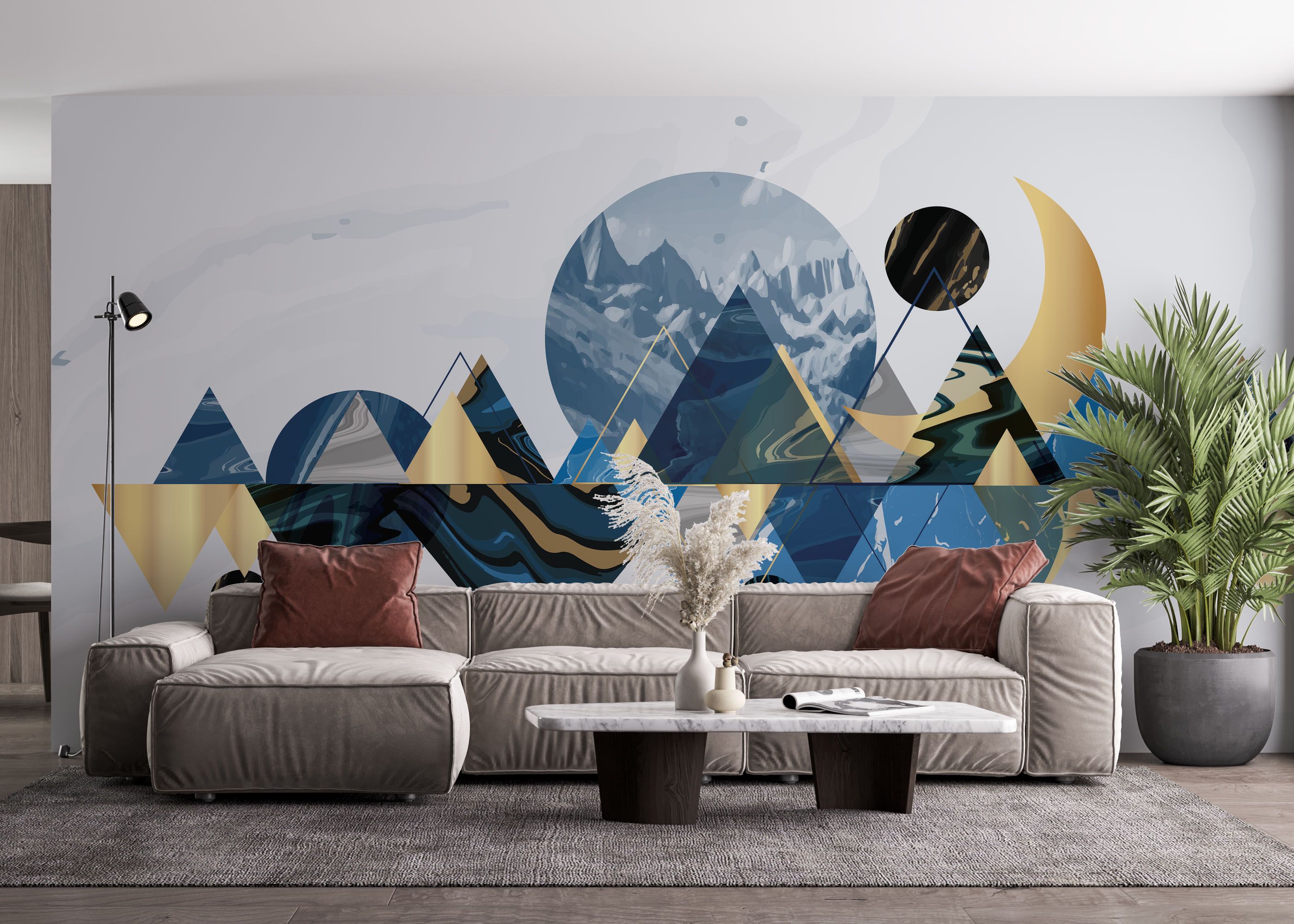 Gold Geometric Pattern mockup 4