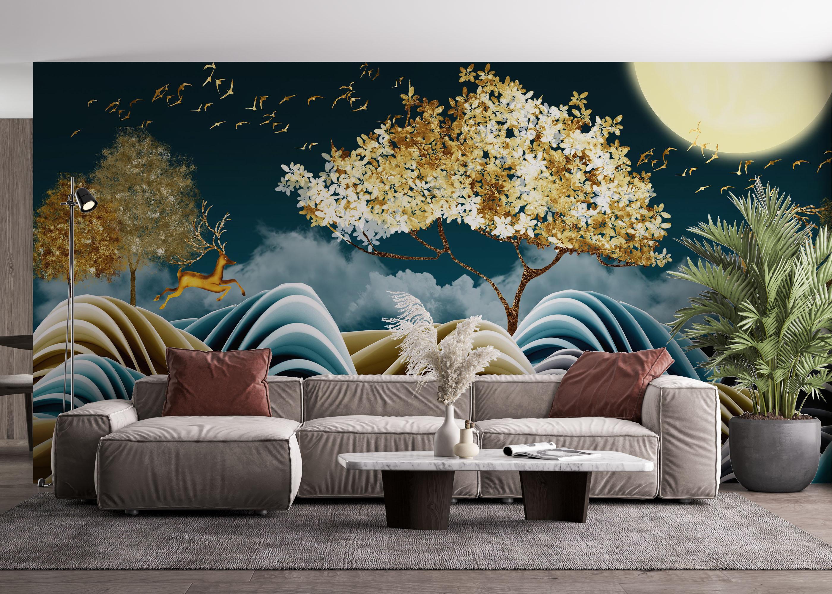 Fototapete Golden Story Night mockup 4