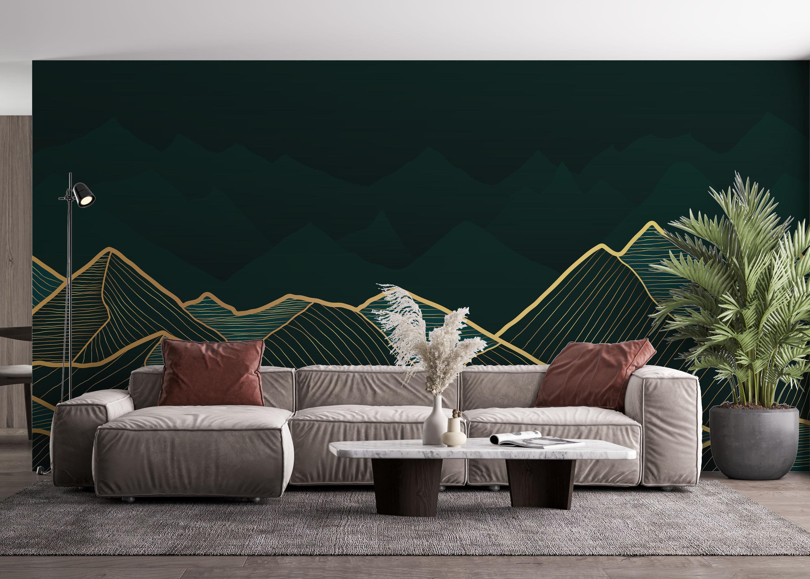 Fototapete Luxury Emerald mockup 4