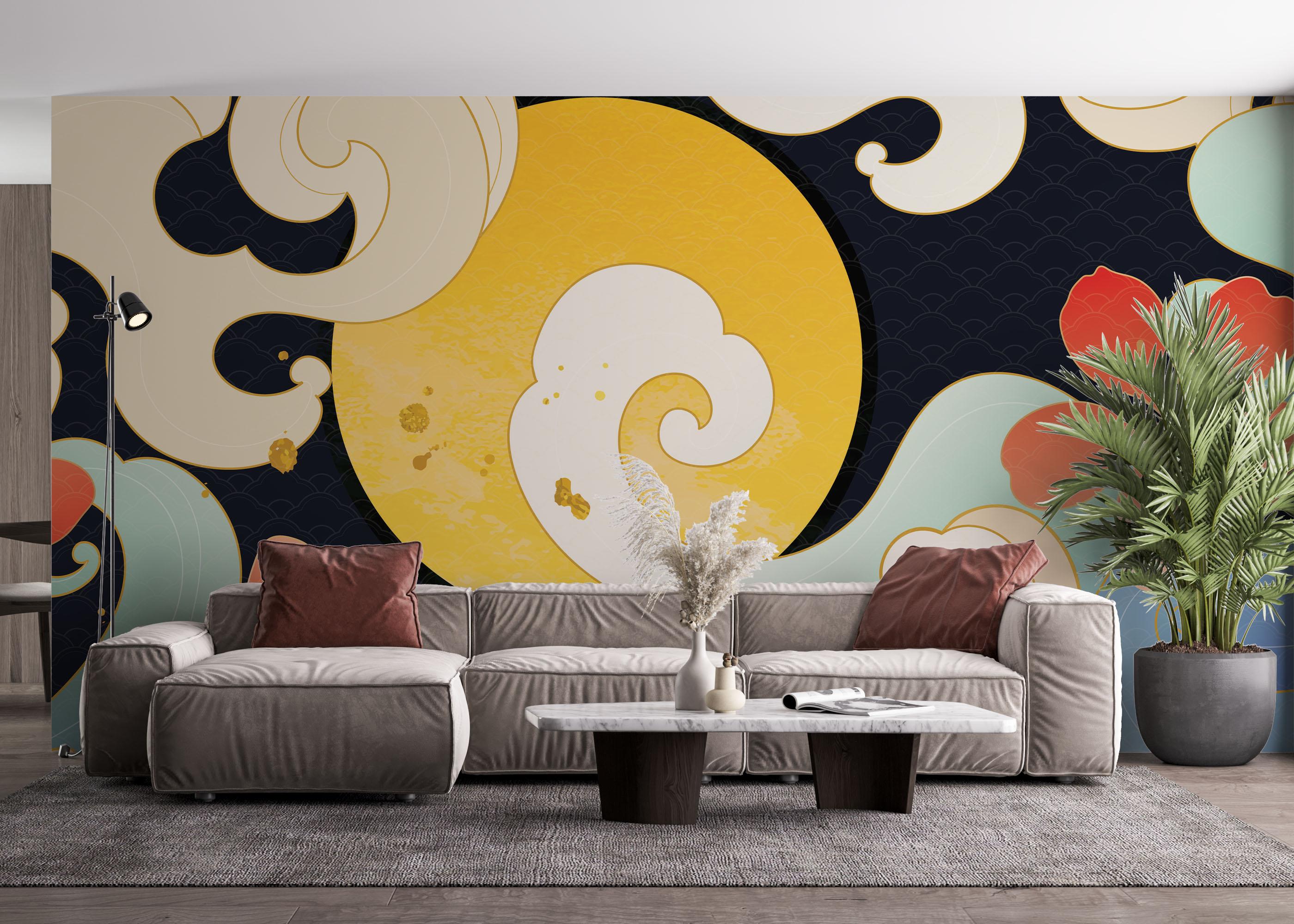 Fototapete Luxury Ocean Oriental mockup 4