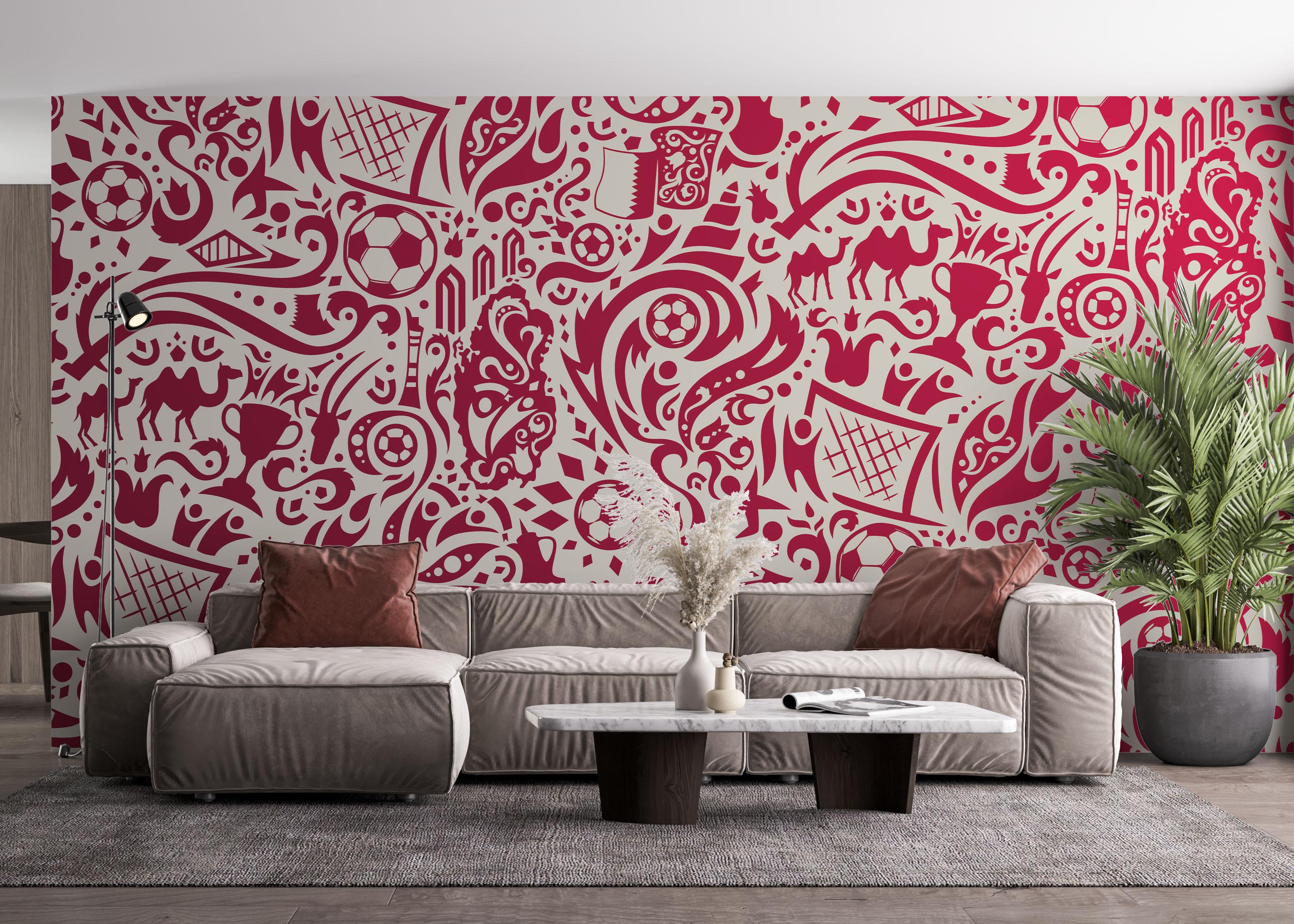 Fototapete Soccer Pattern mockup 4