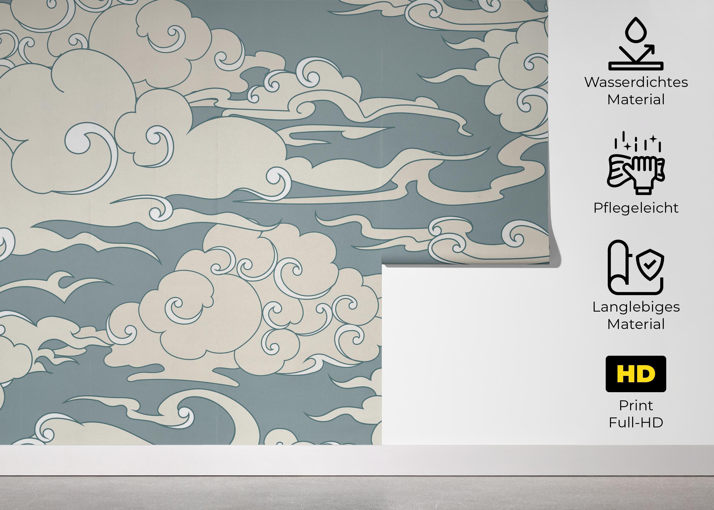 Fototapete Asiatic Clouds mockup 5