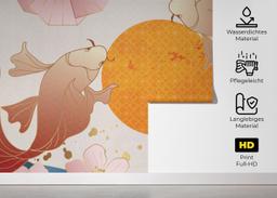 Asiatic Fish And Waves mockup 5