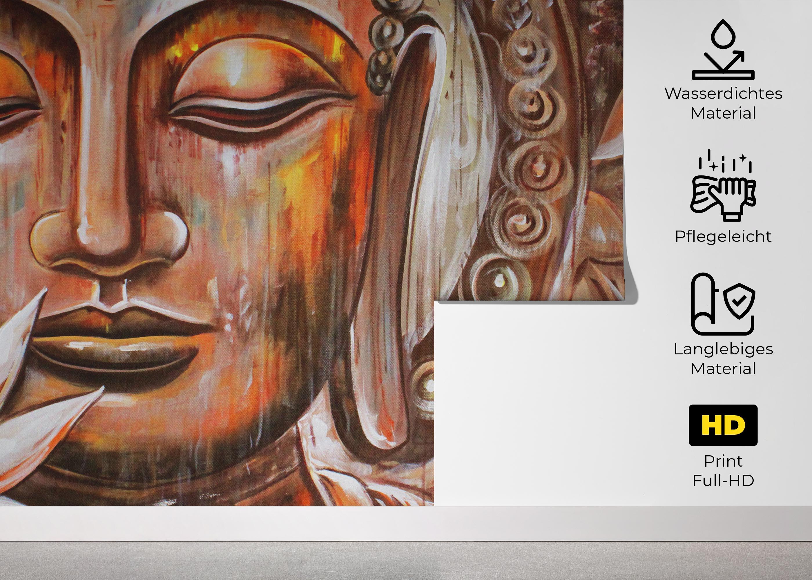 Fototapete Buddha Painting mockup 5