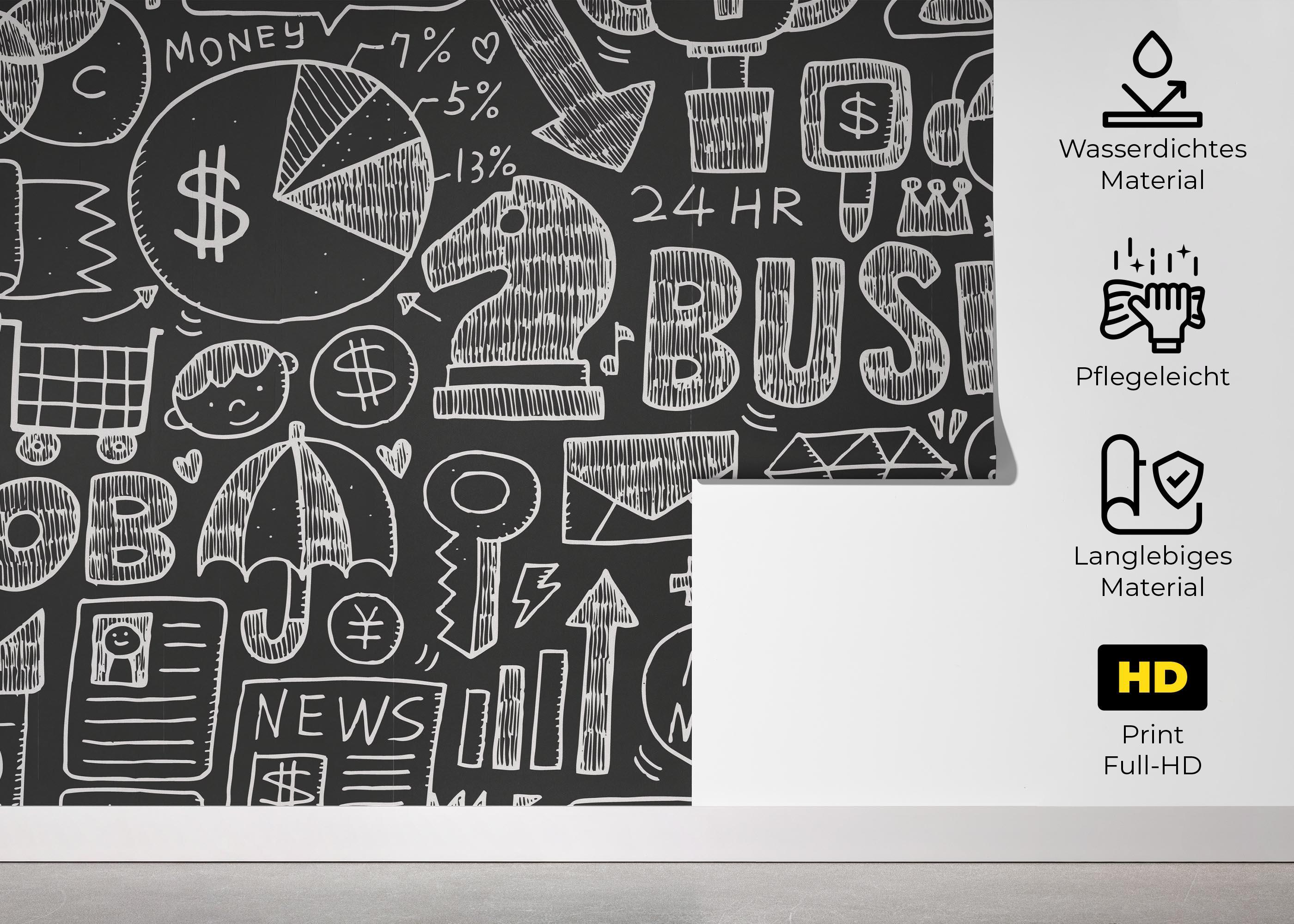 Fototapete Business Chalk Board mockup 5