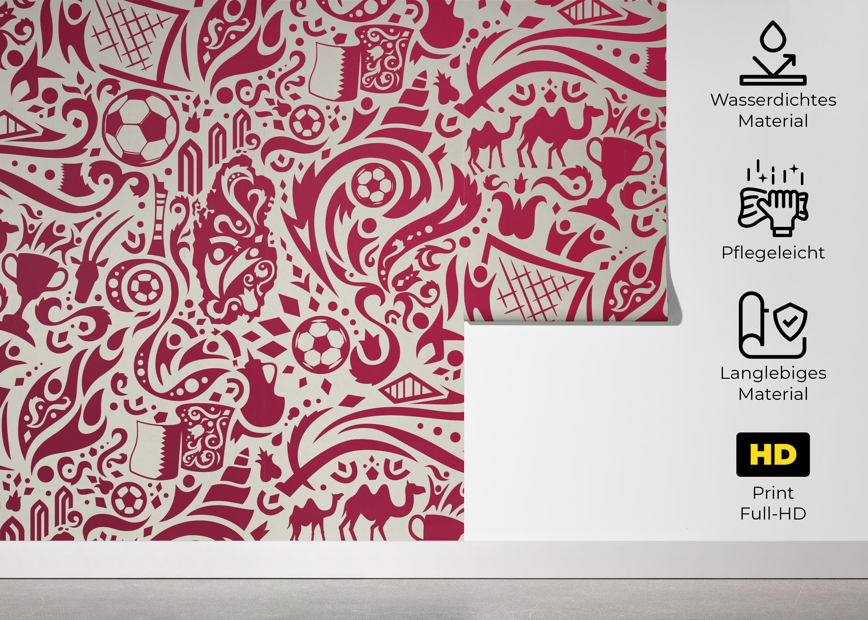 Fototapete Soccer Pattern mockup 5