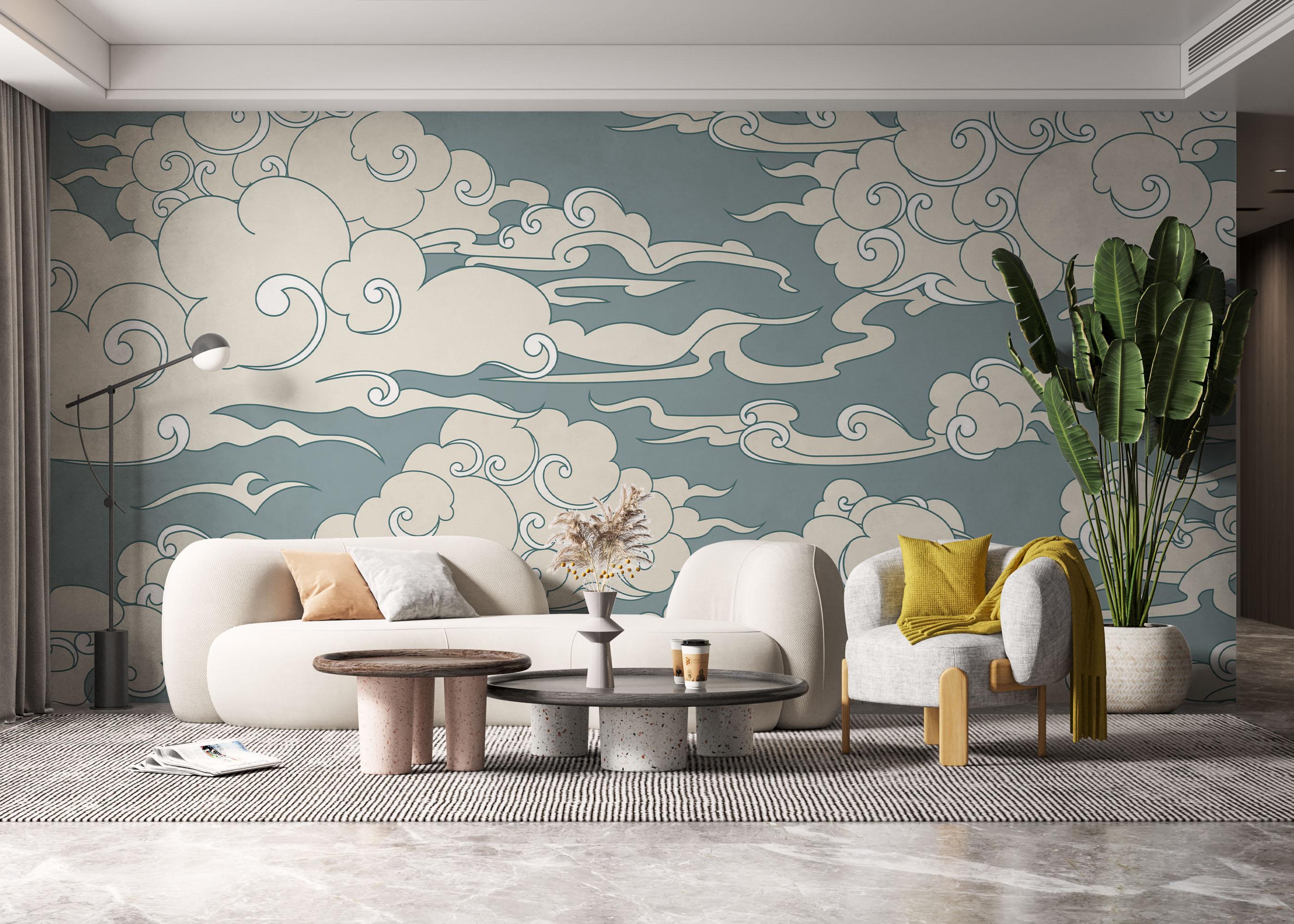 Fototapete Asiatic Clouds mockup 6