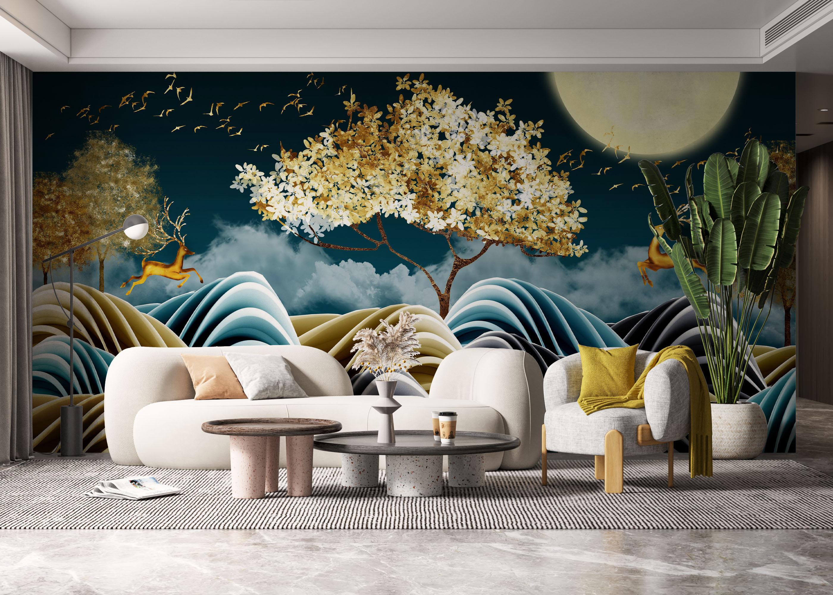 Fototapete Golden Story Night mockup 6