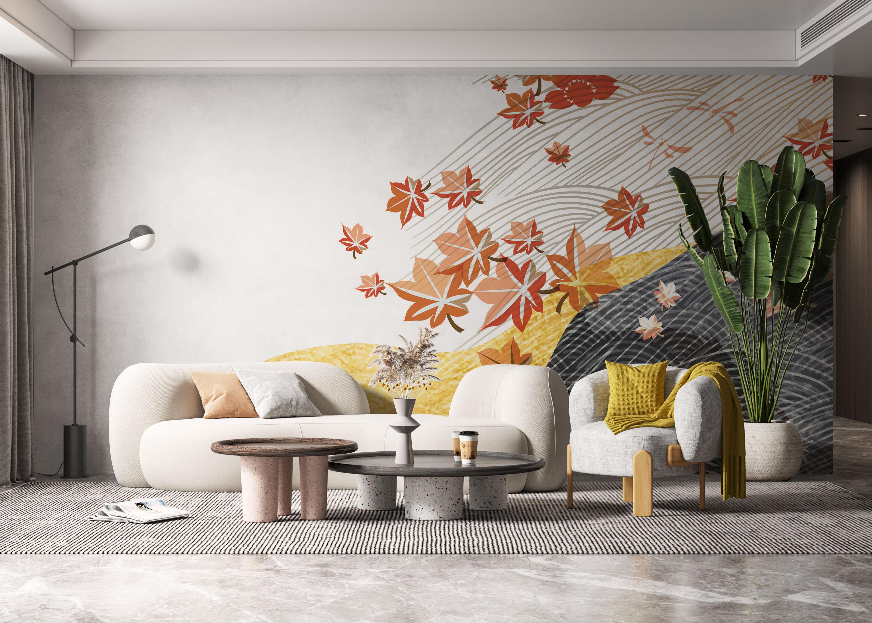 Fototapete Japanese Maple Leaf mockup 6