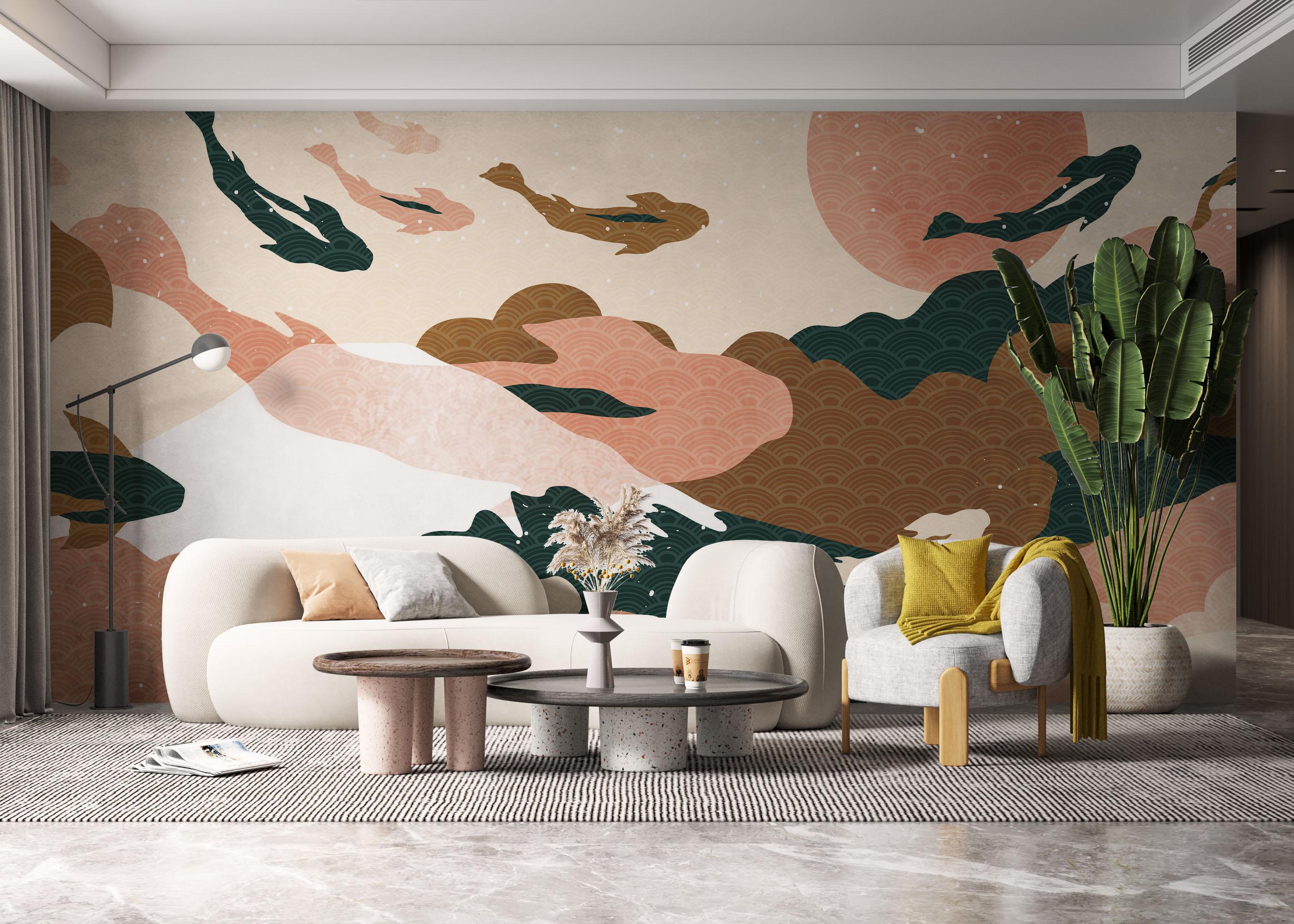 Fototapete Koi Fish Ocean mockup 6