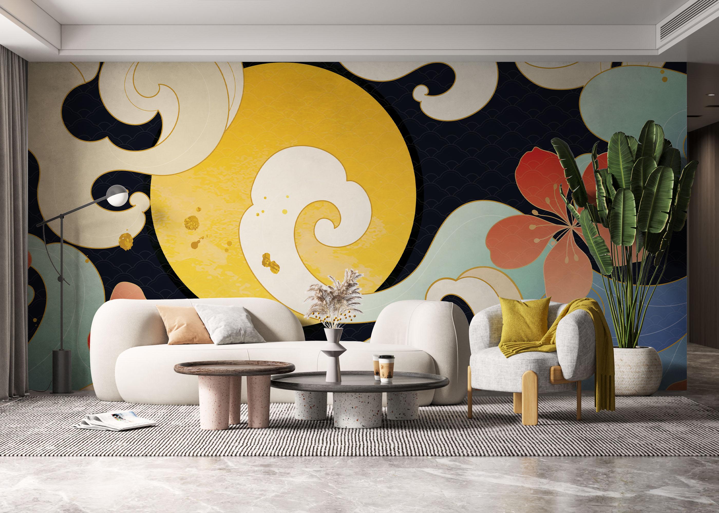 Fototapete Luxury Ocean Oriental mockup 6