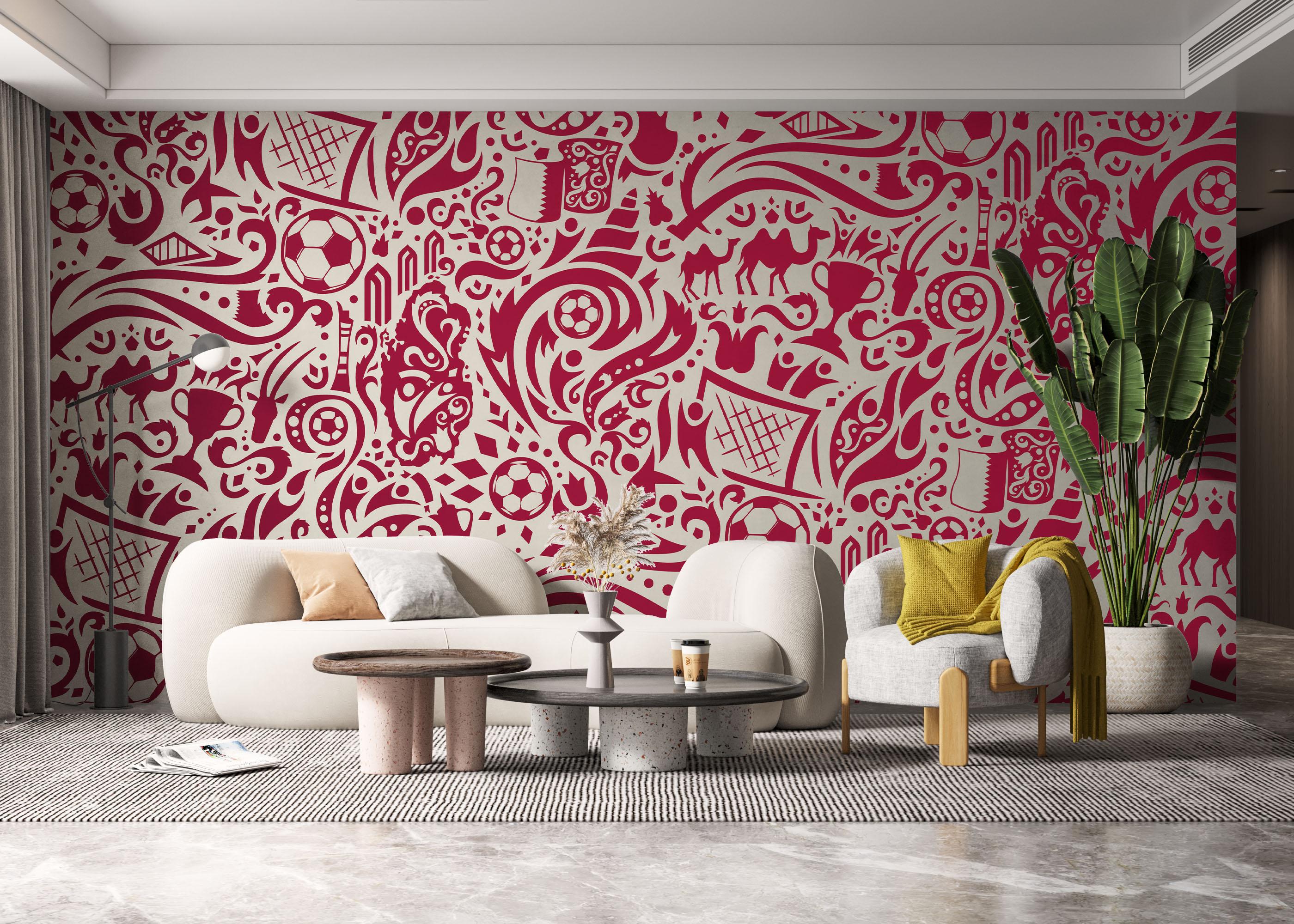 Fototapete Soccer Pattern mockup 6