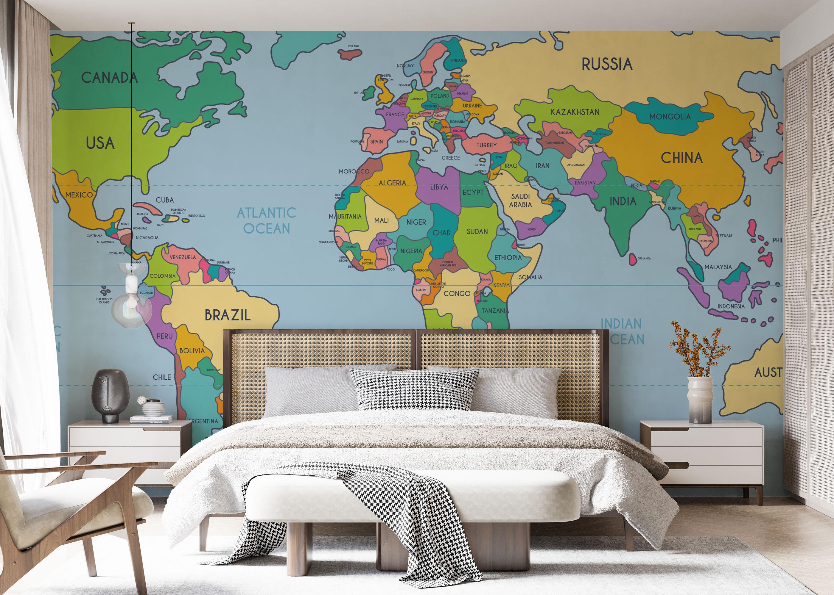 Fototapete Color Mix Map mockup 7