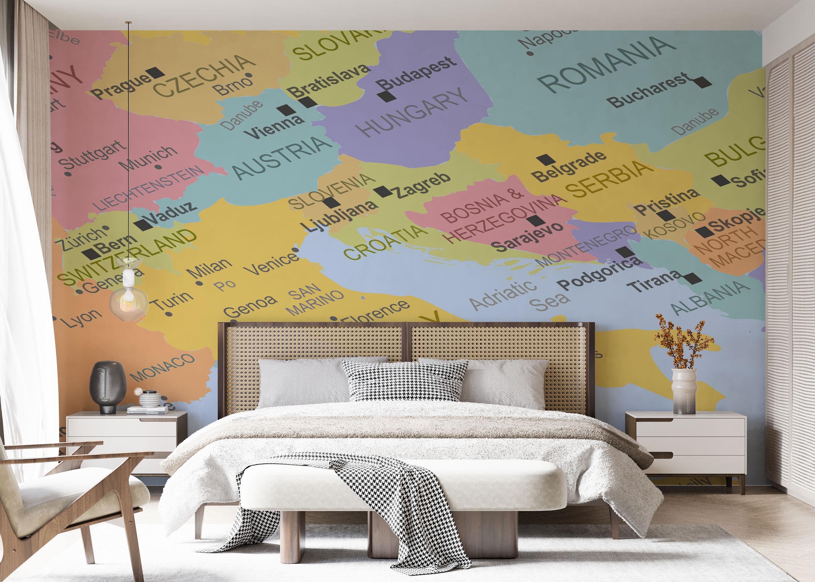 Fototapete Italy Map mockup 7