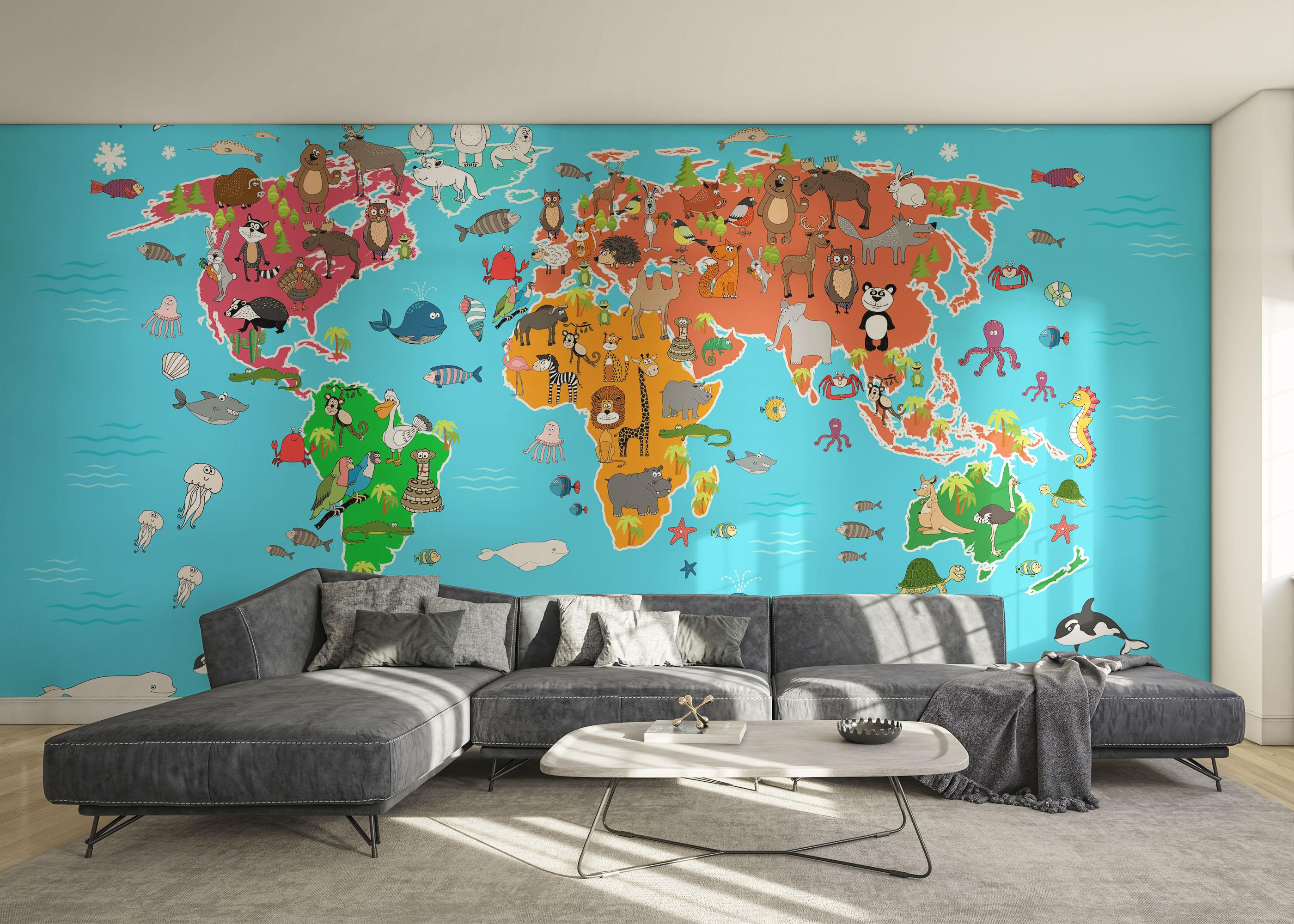 Fototapete Animals Full World mockup 0