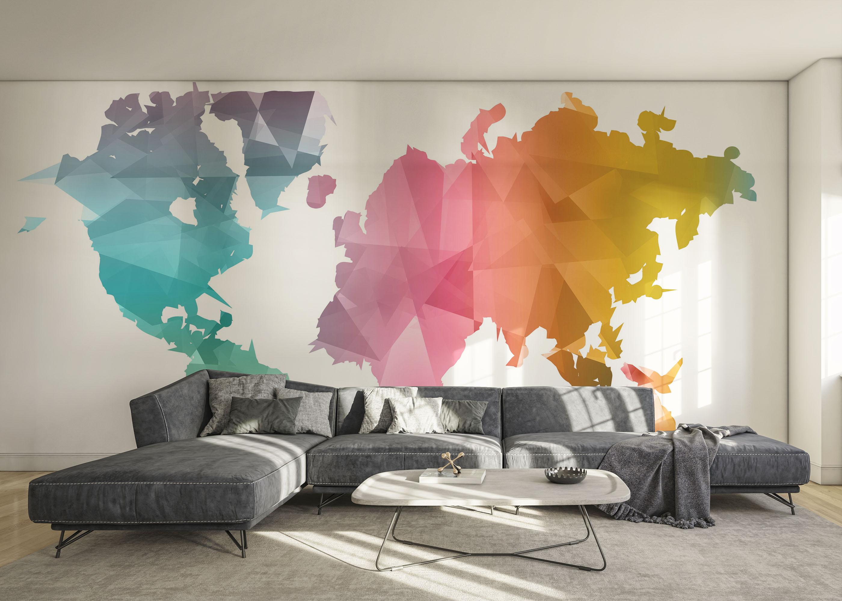 Fototapete Cool Color Map mockup 0