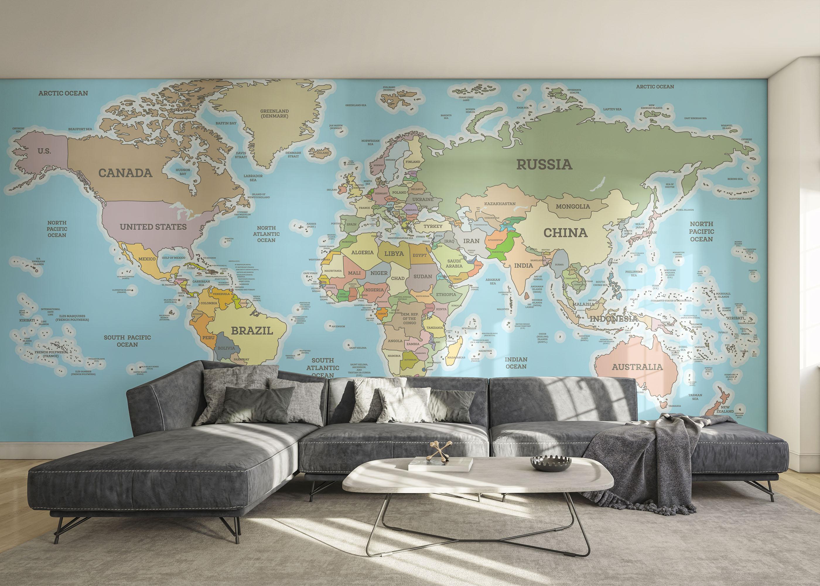 Fototapete Highly Detailed Map mockup 0