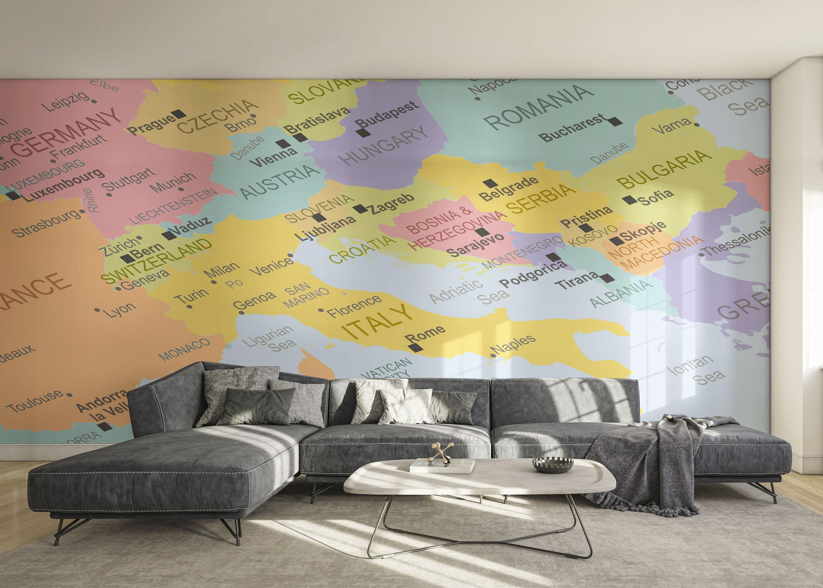 Fototapete Italy Map mockup 0