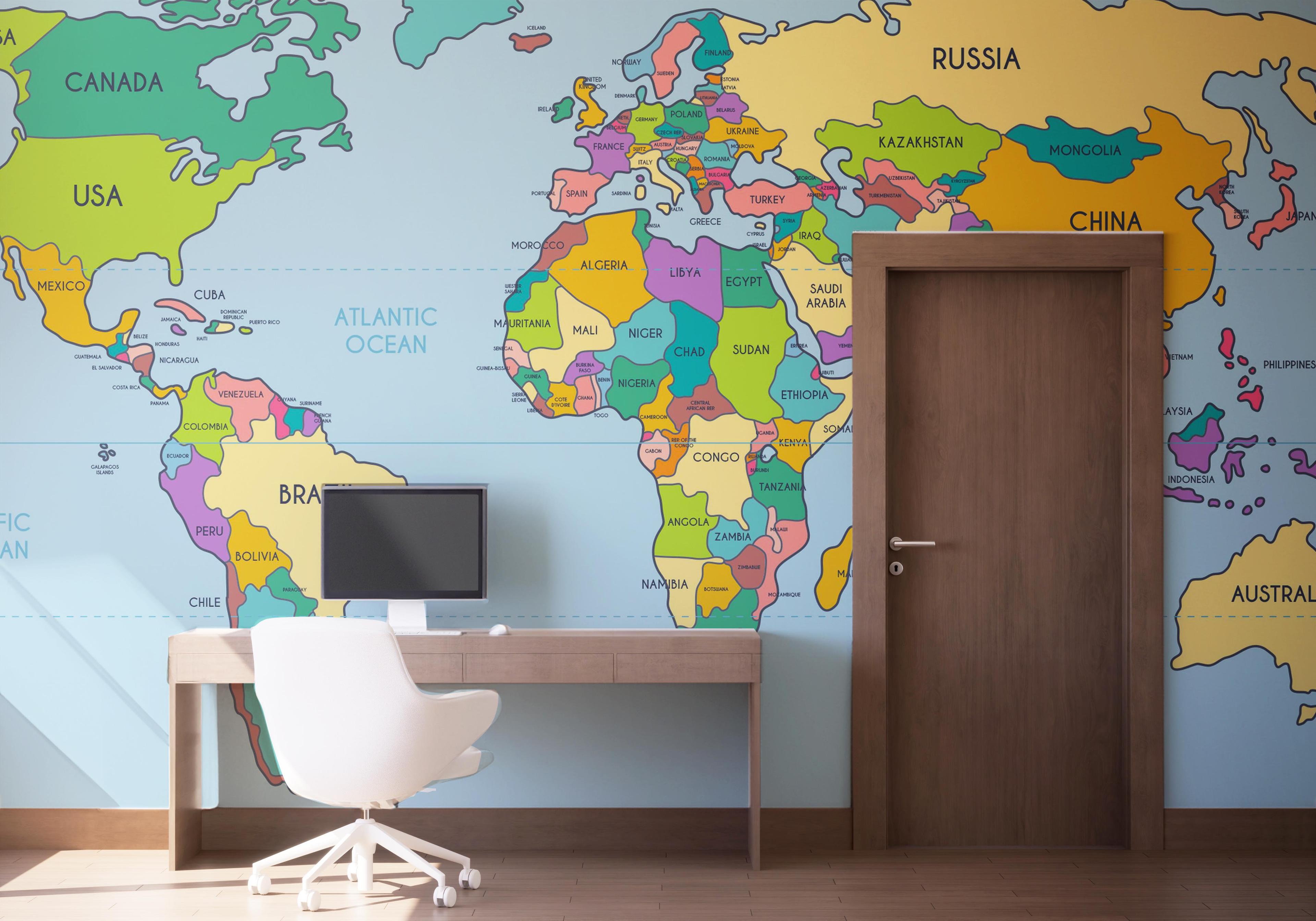 Fototapete Color Mix Map mockup 1