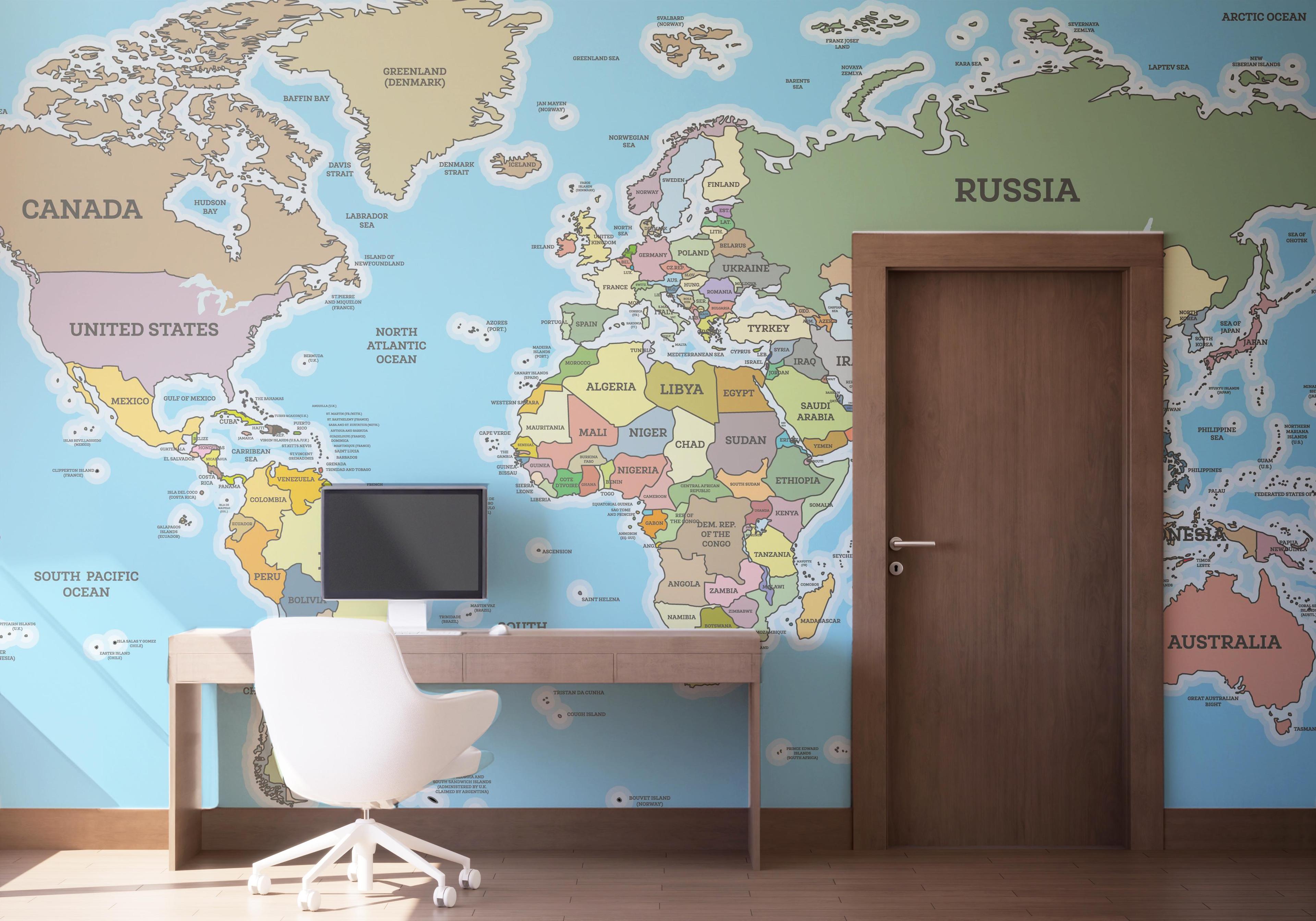 Fototapete Highly Detailed Map mockup 1
