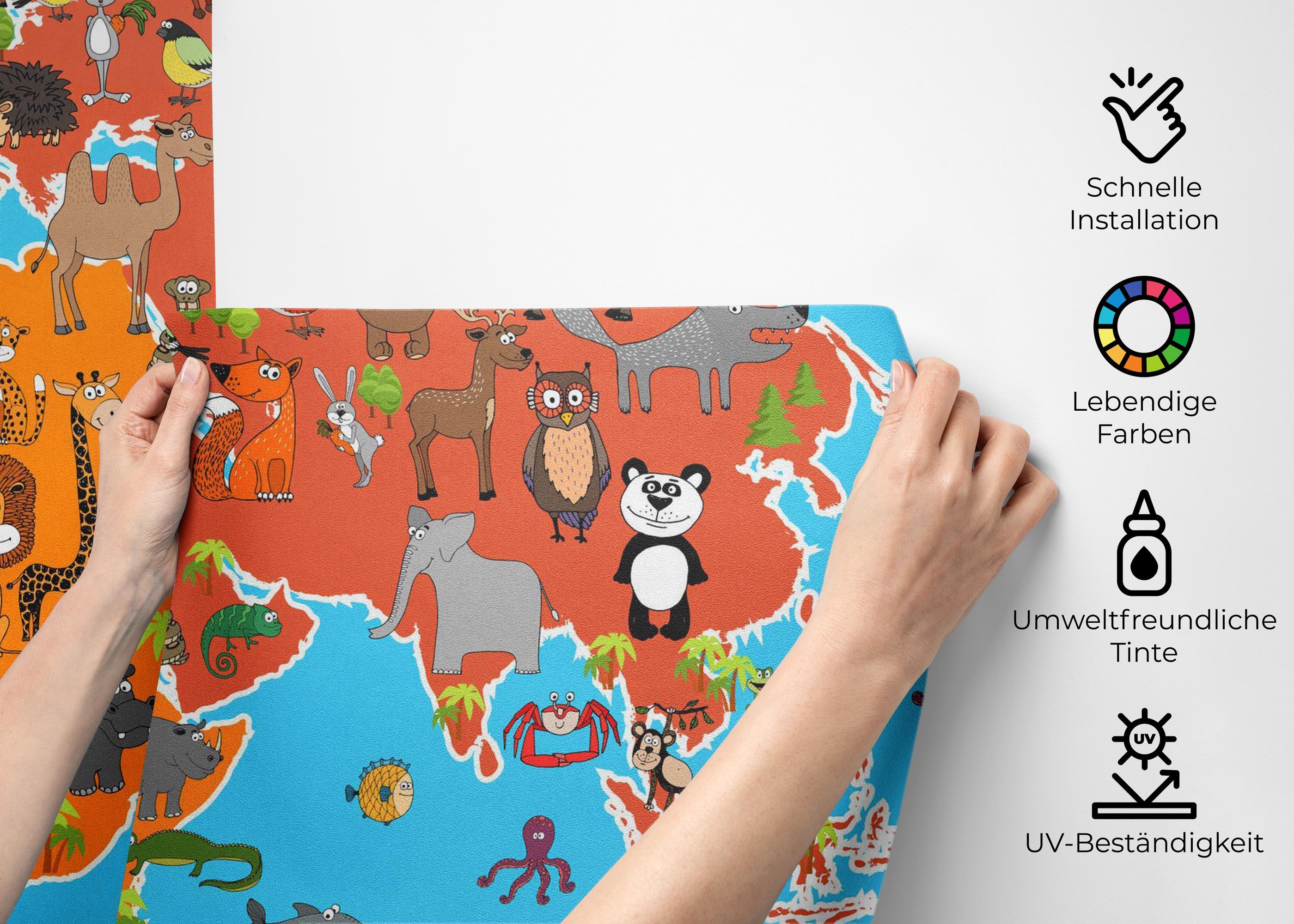 Fototapete Animals Full World mockup 2