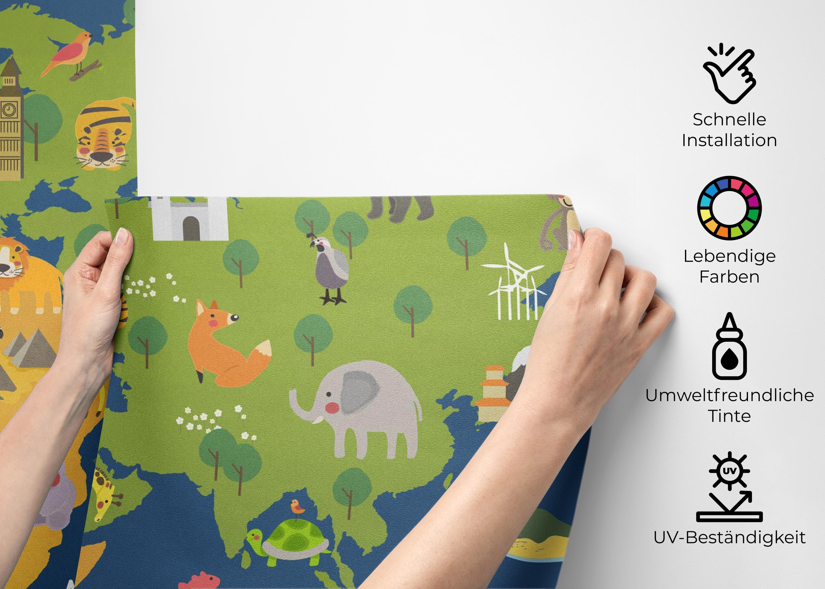 Fototapete Cute Kids Map mockup 2