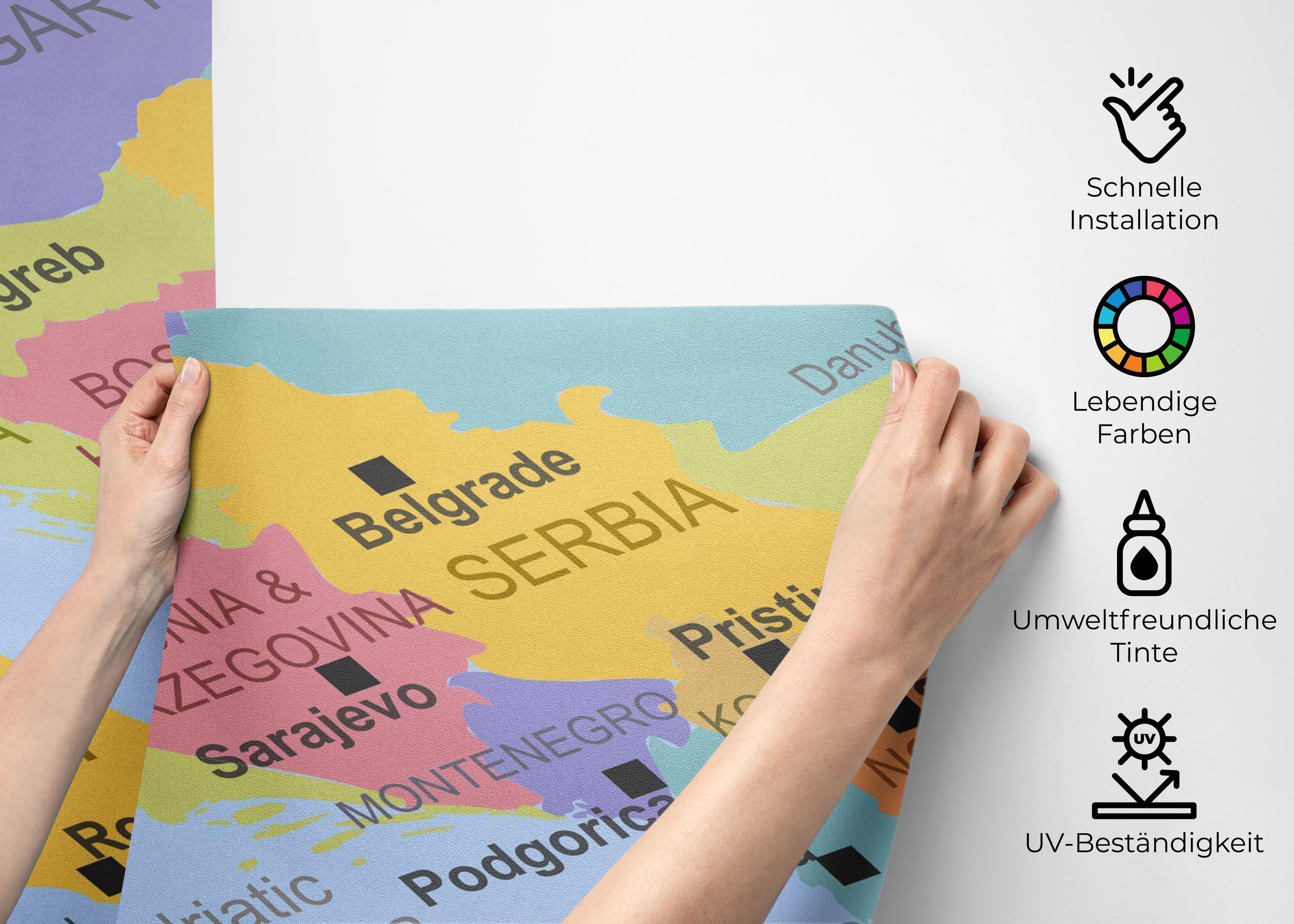 Fototapete Italy Map mockup 2