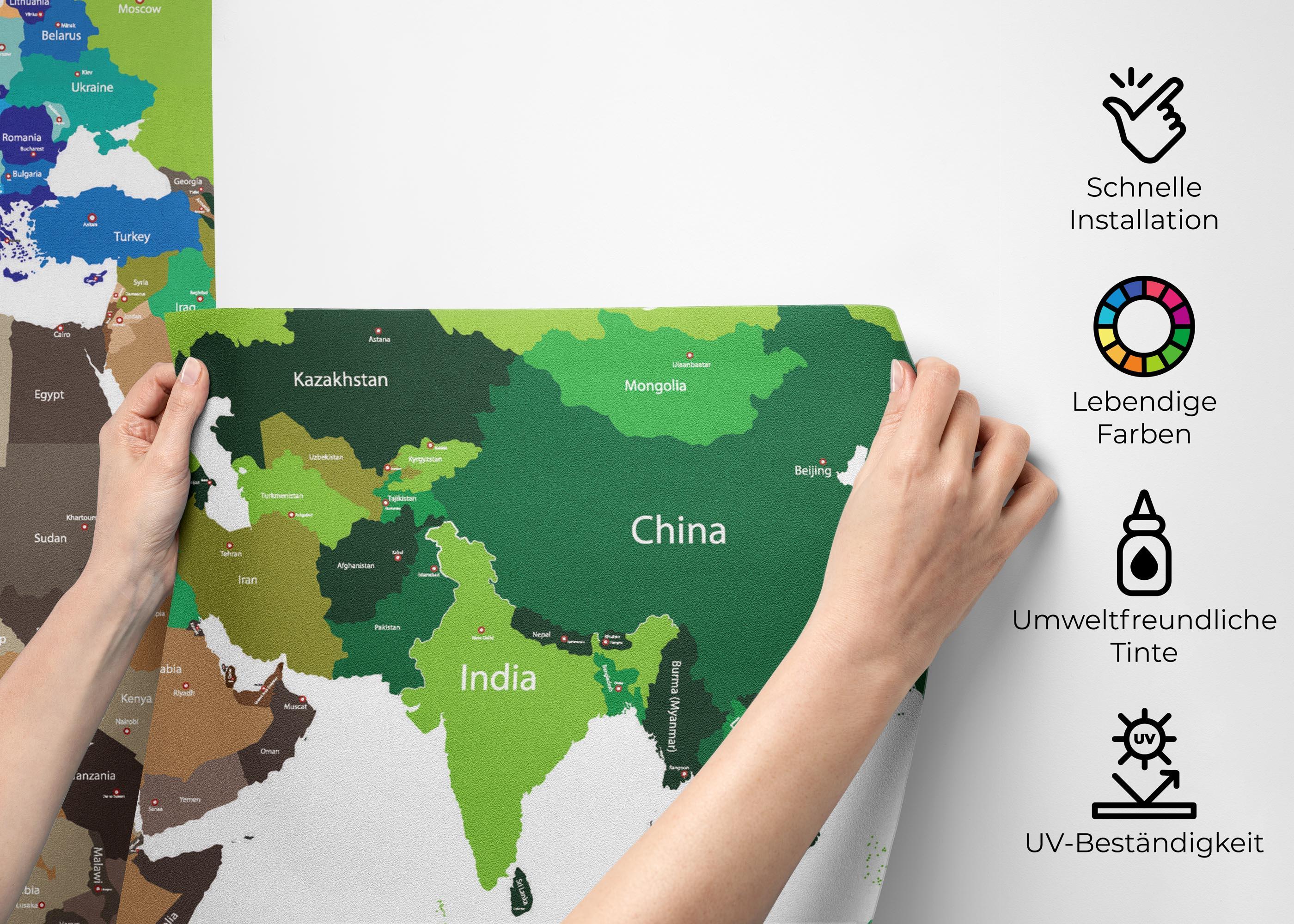 Fototapete Nice Colors Map mockup 2