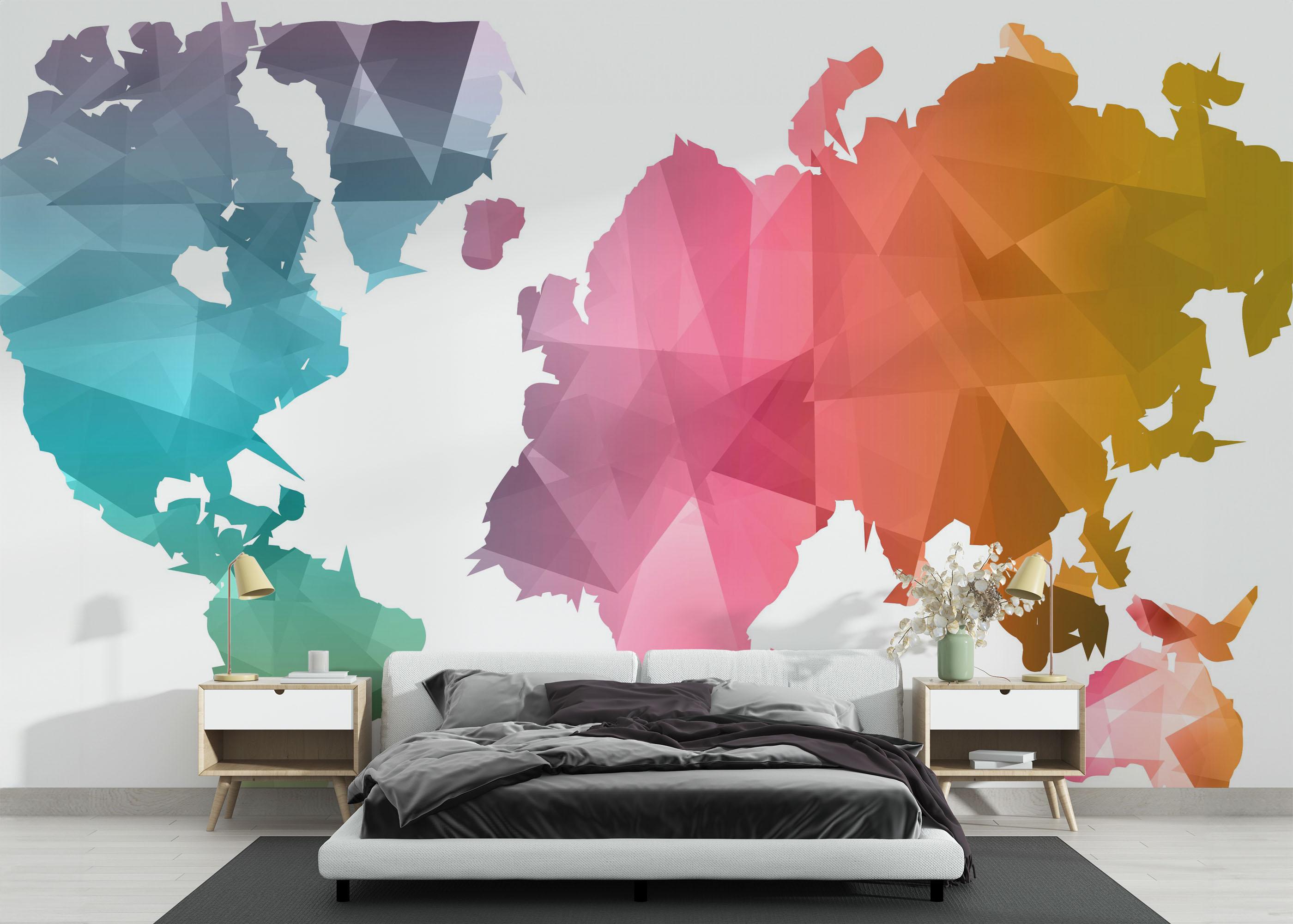 Fototapete Cool Color Map mockup 3