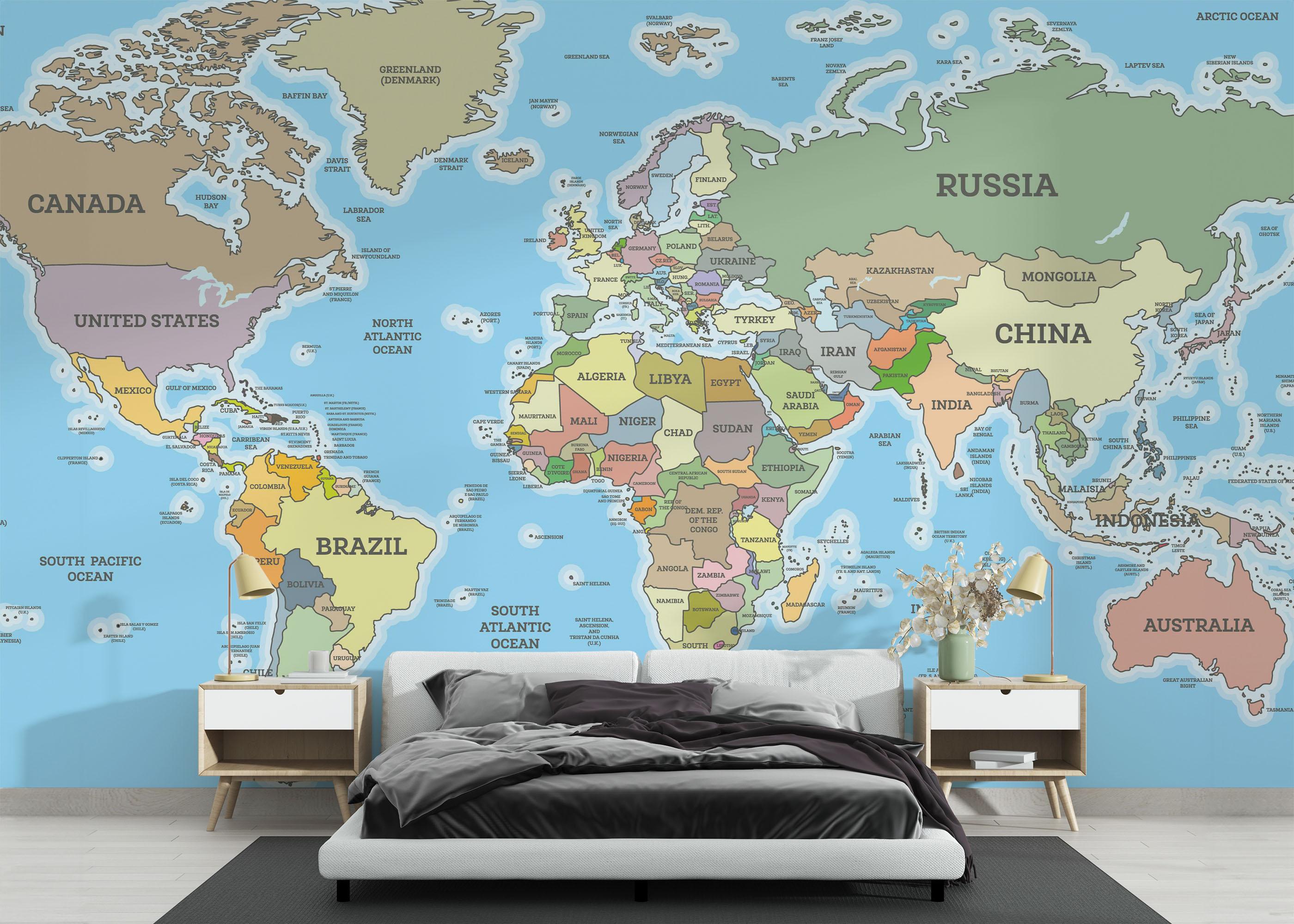 Fototapete Highly Detailed Map mockup 3