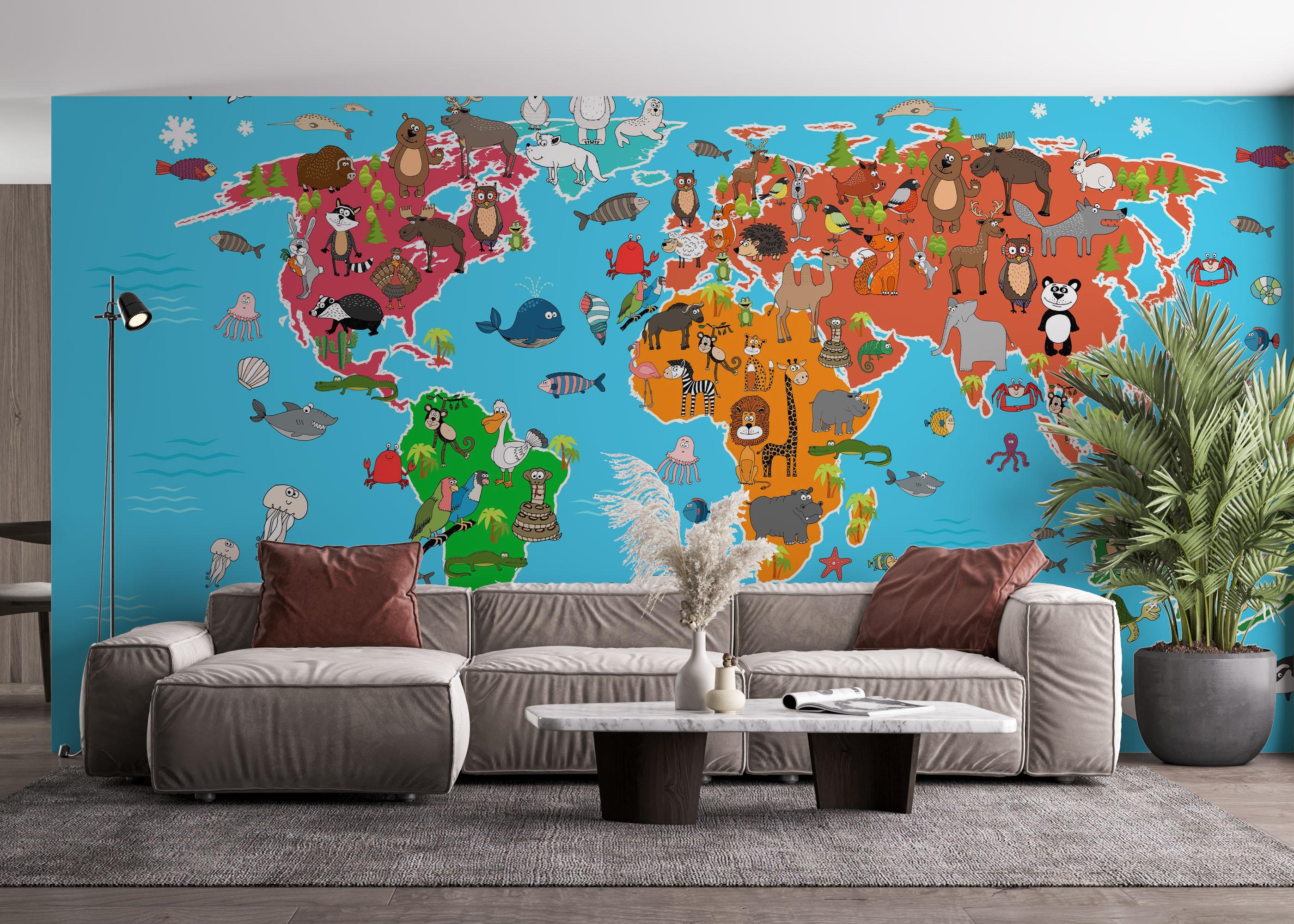 Fototapete Animals Full World mockup 4