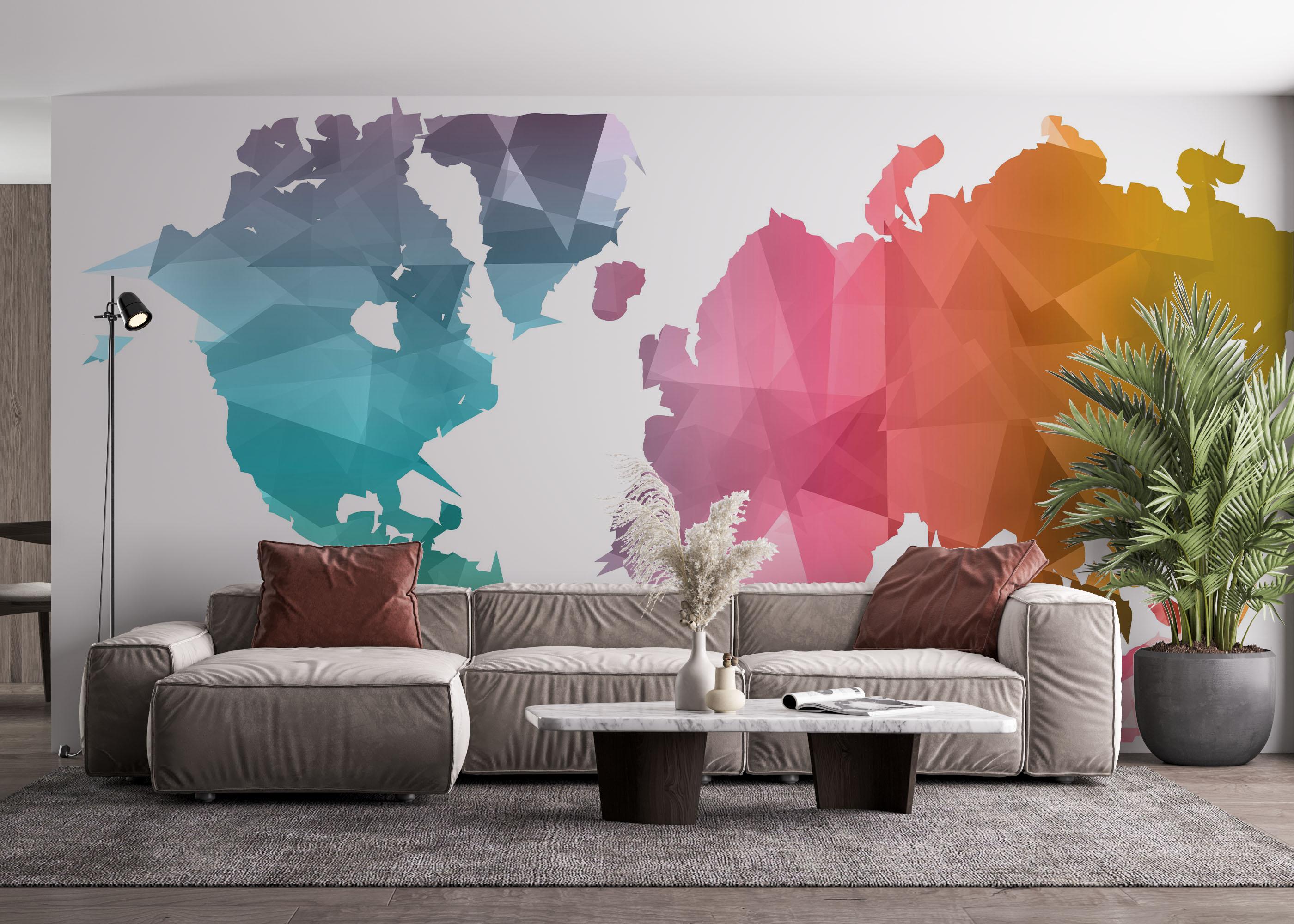 Fototapete Cool Color Map mockup 4