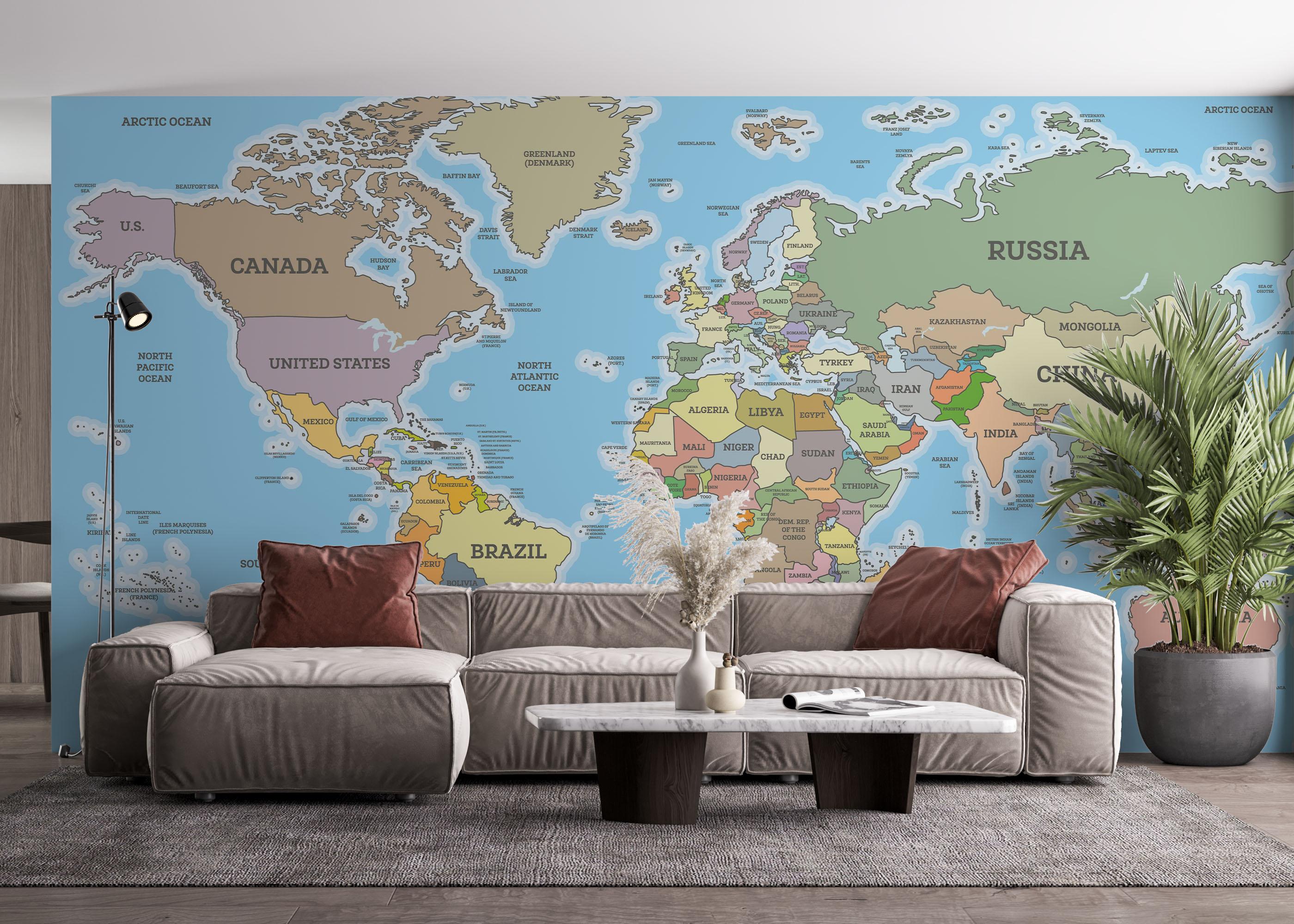 Fototapete Highly Detailed Map mockup 4