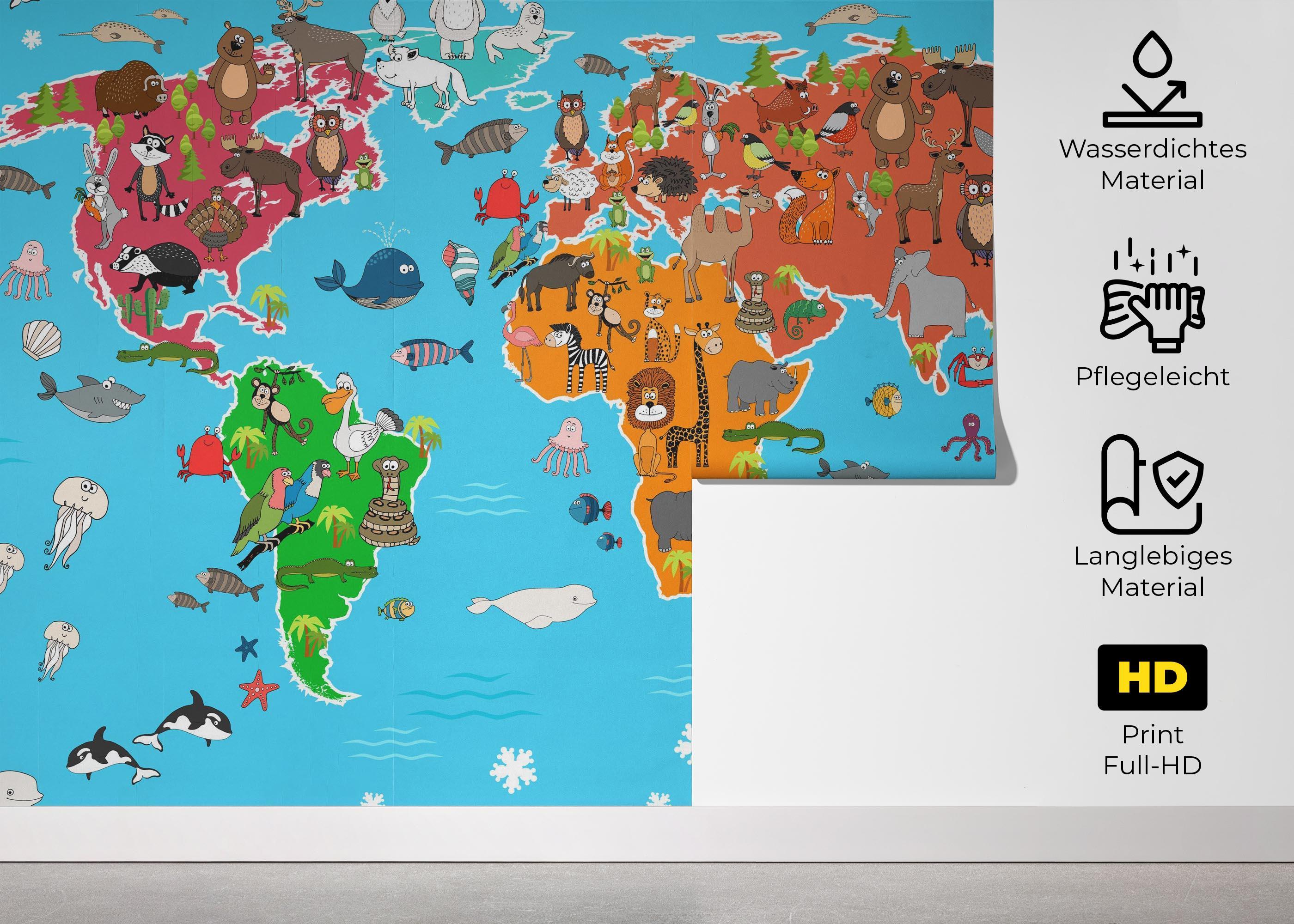 Fototapete Animals Full World mockup 5