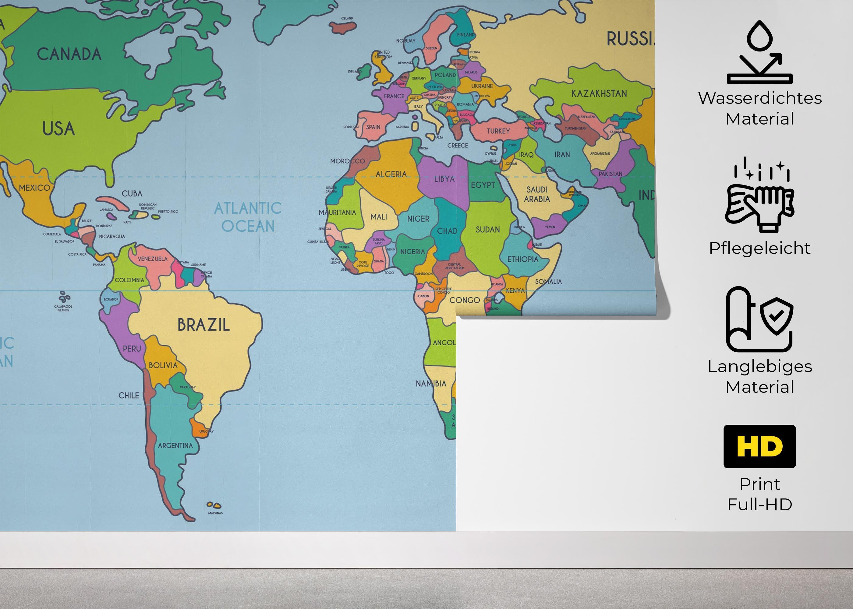 Fototapete Color Mix Map mockup 5