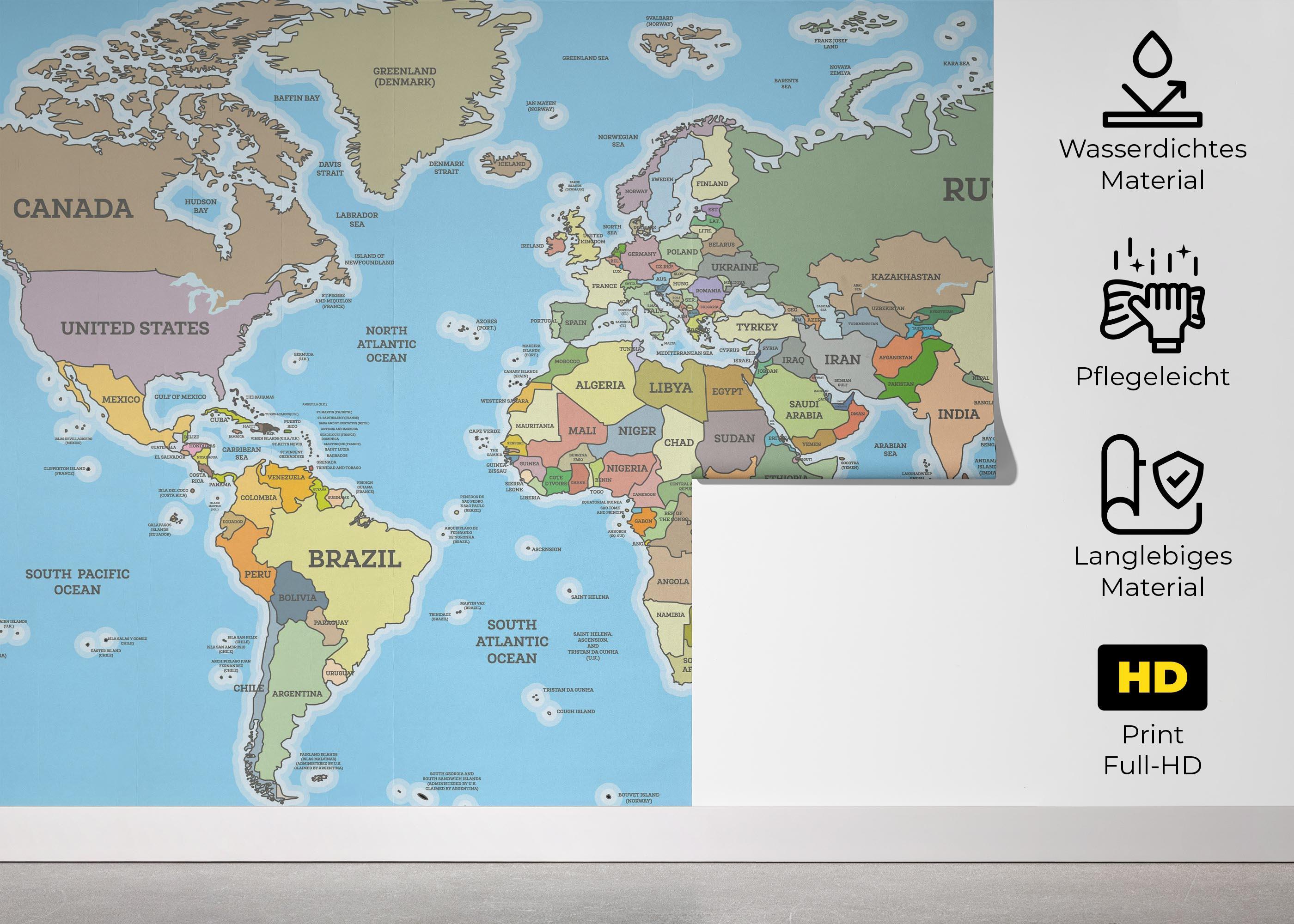 Fototapete Highly Detailed Map mockup 5